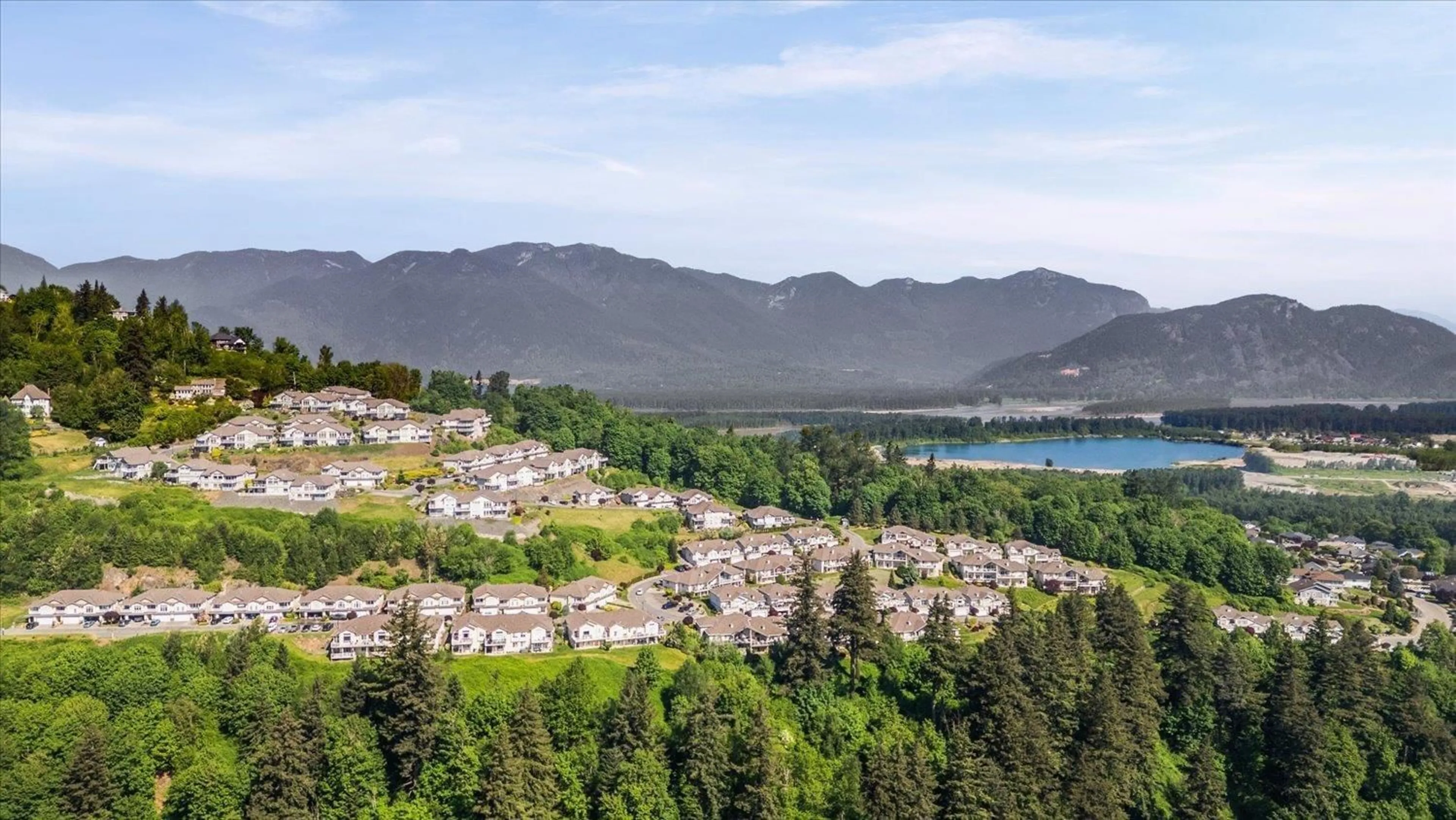 A pic from outside/outdoor area/front of a property/back of a property/a pic from drone, mountain view for 11 - 8590 SUNRISE DRIVE, Chilliwack British Columbia V2R3Z4