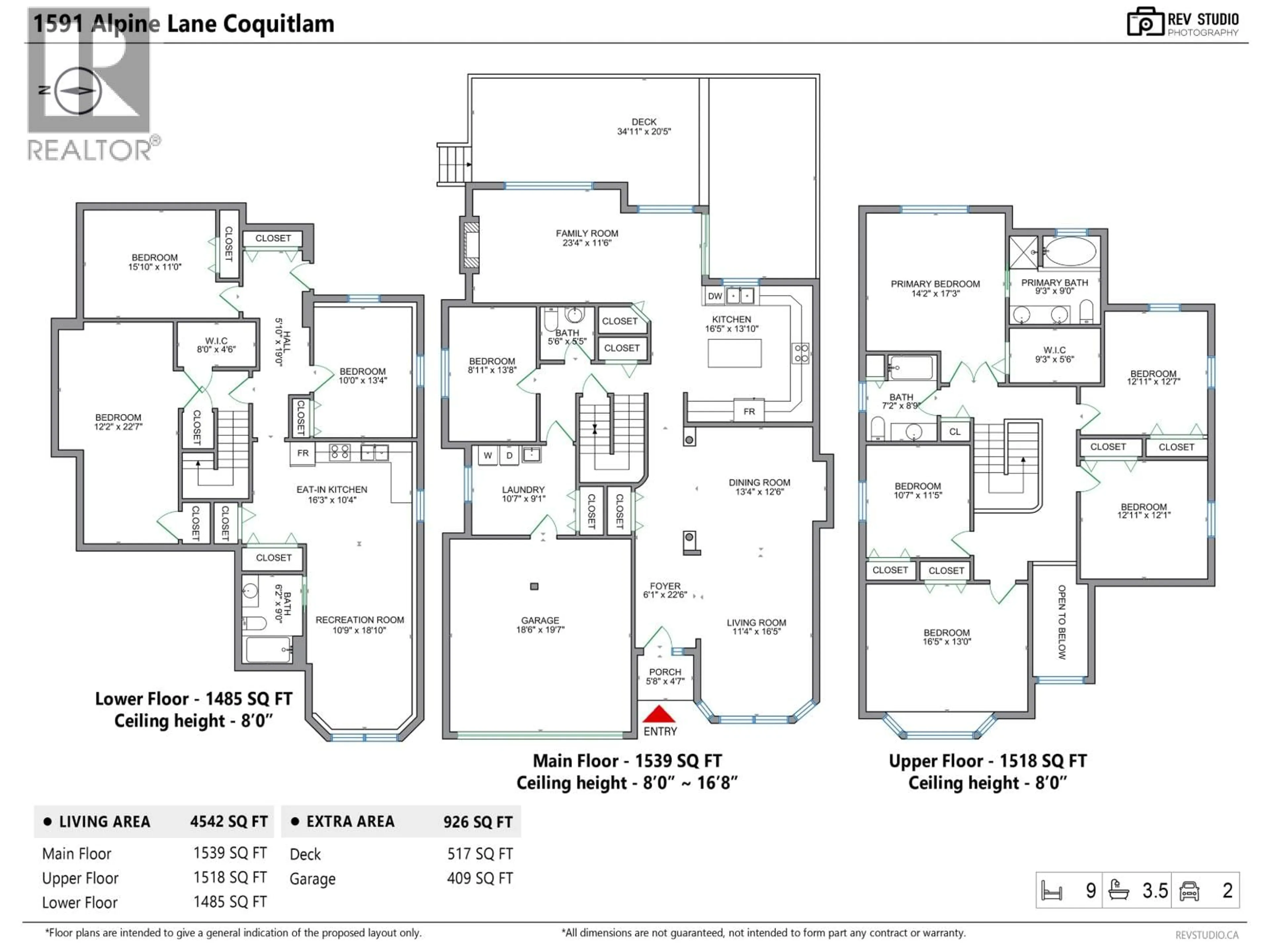 Floor plan for 1591 ALPINE LANE, Coquitlam British Columbia V3E3A6