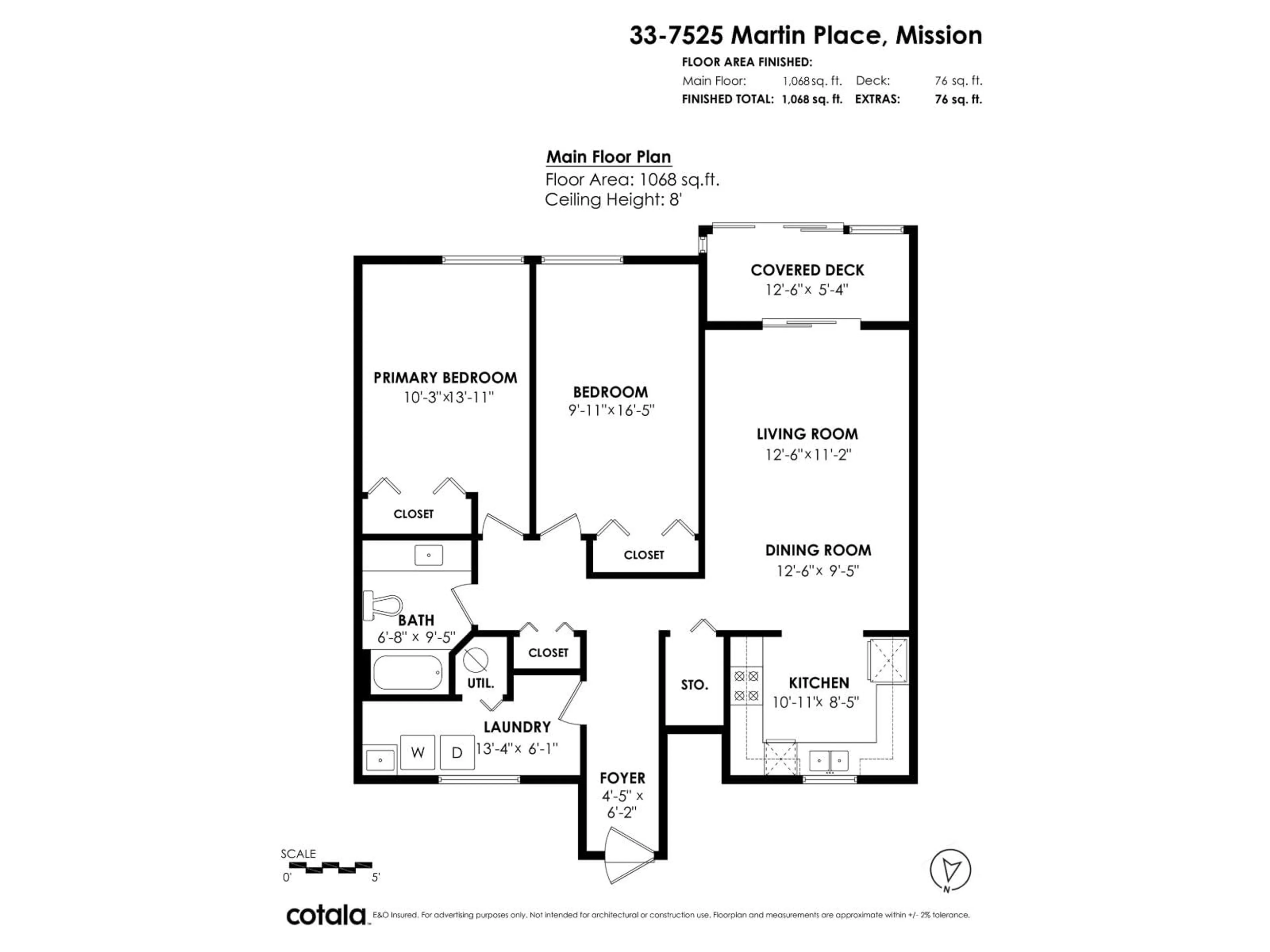 Floor plan for 33 - 7525 MARTIN PLACE, Mission British Columbia V2V6N2
