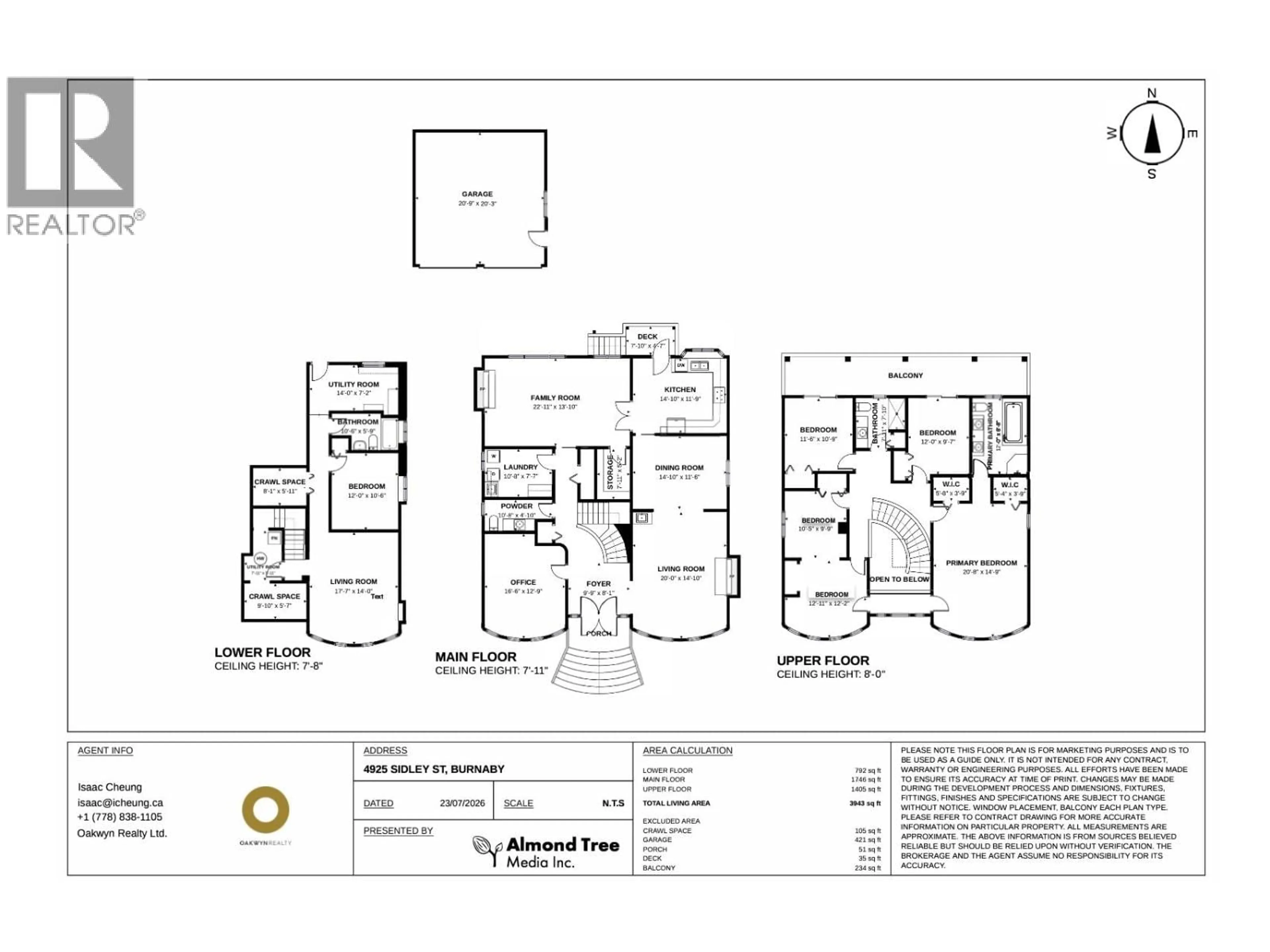 Floor plan for 4925 SIDLEY STREET, Burnaby British Columbia V5J1T6