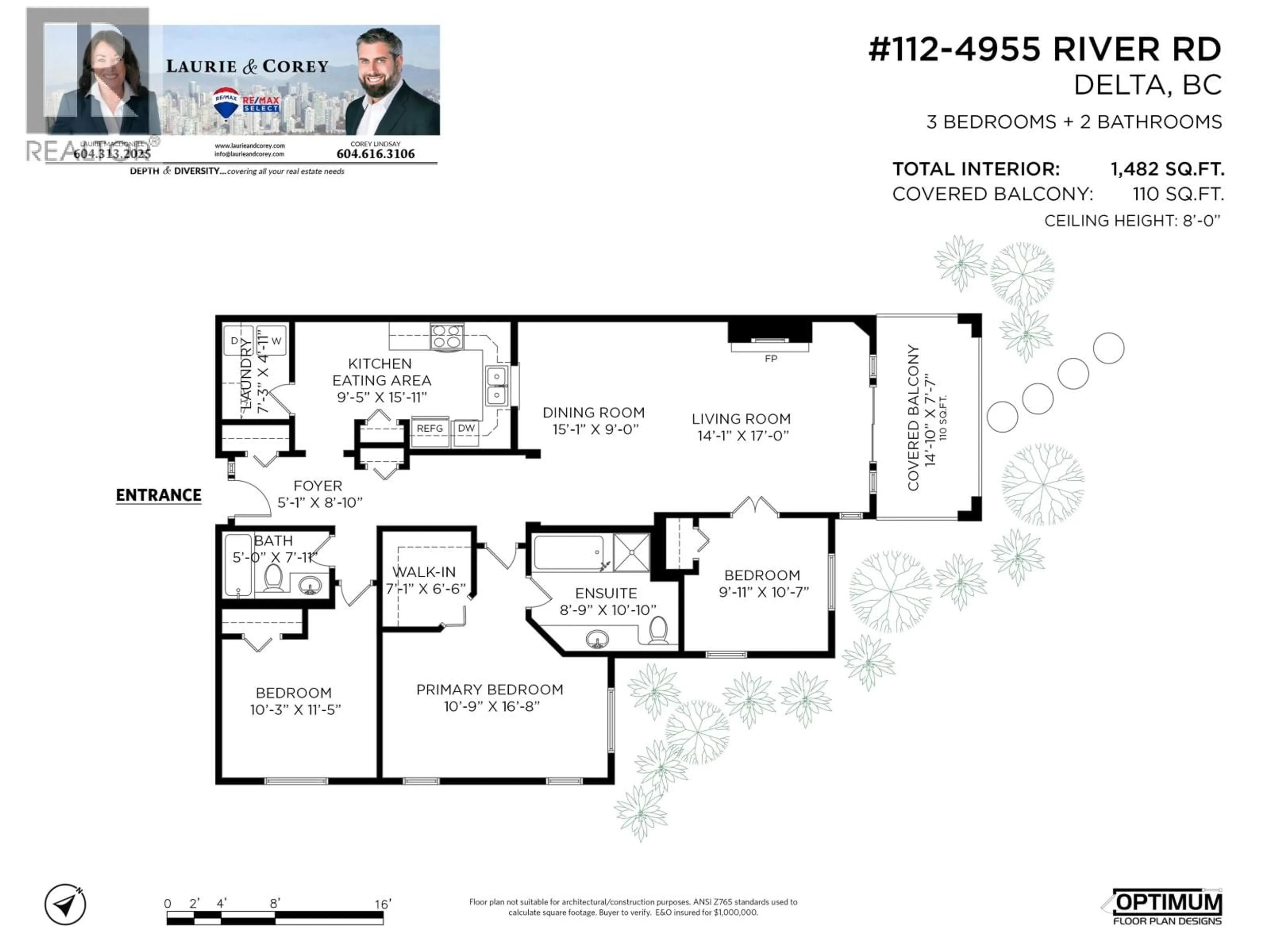 Floor plan for 112 - 4955 RIVER ROAD, Delta British Columbia V4K4V9