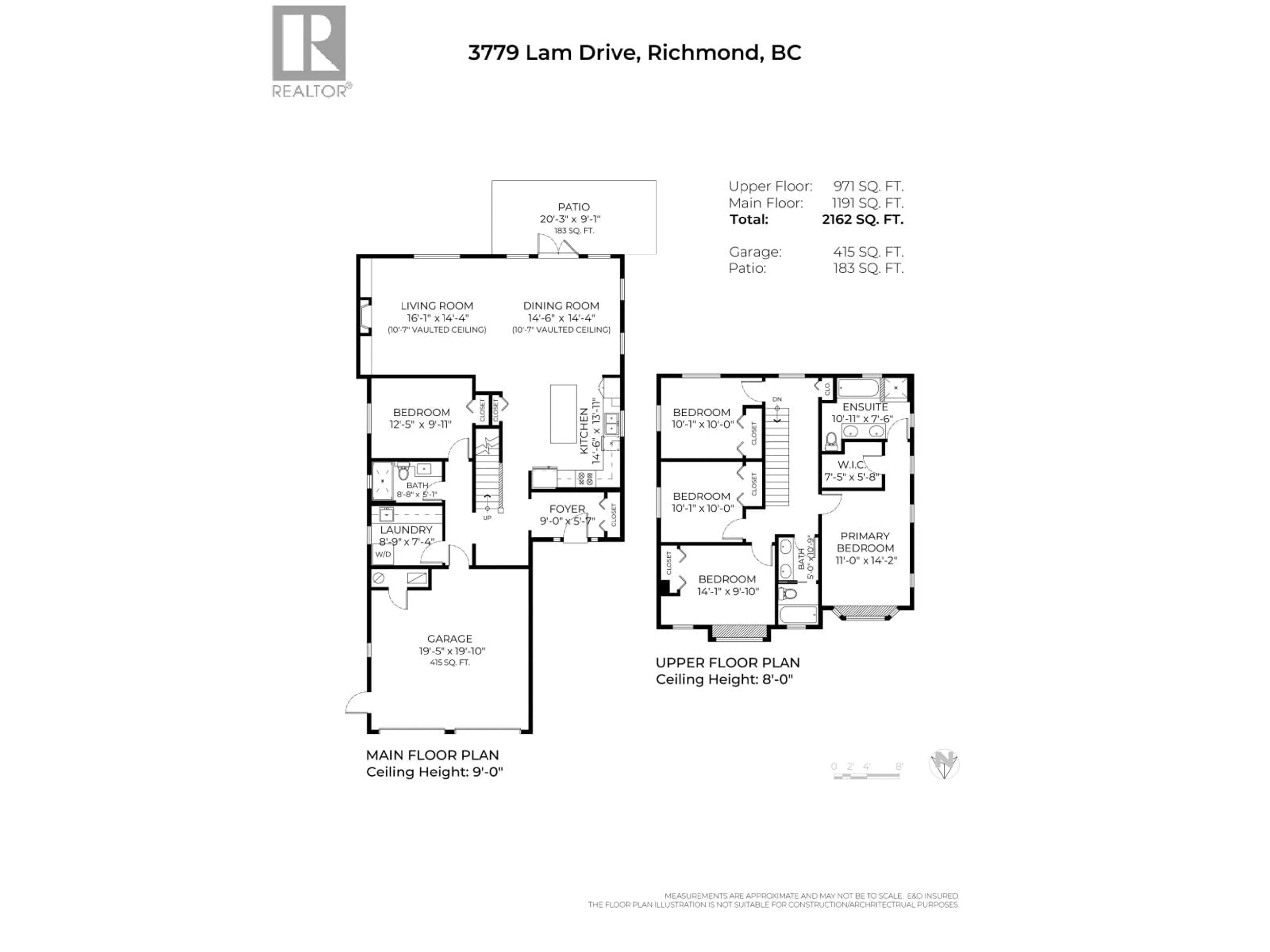Floor plan for 3779 LAM DRIVE, Richmond British Columbia V7C5T4
