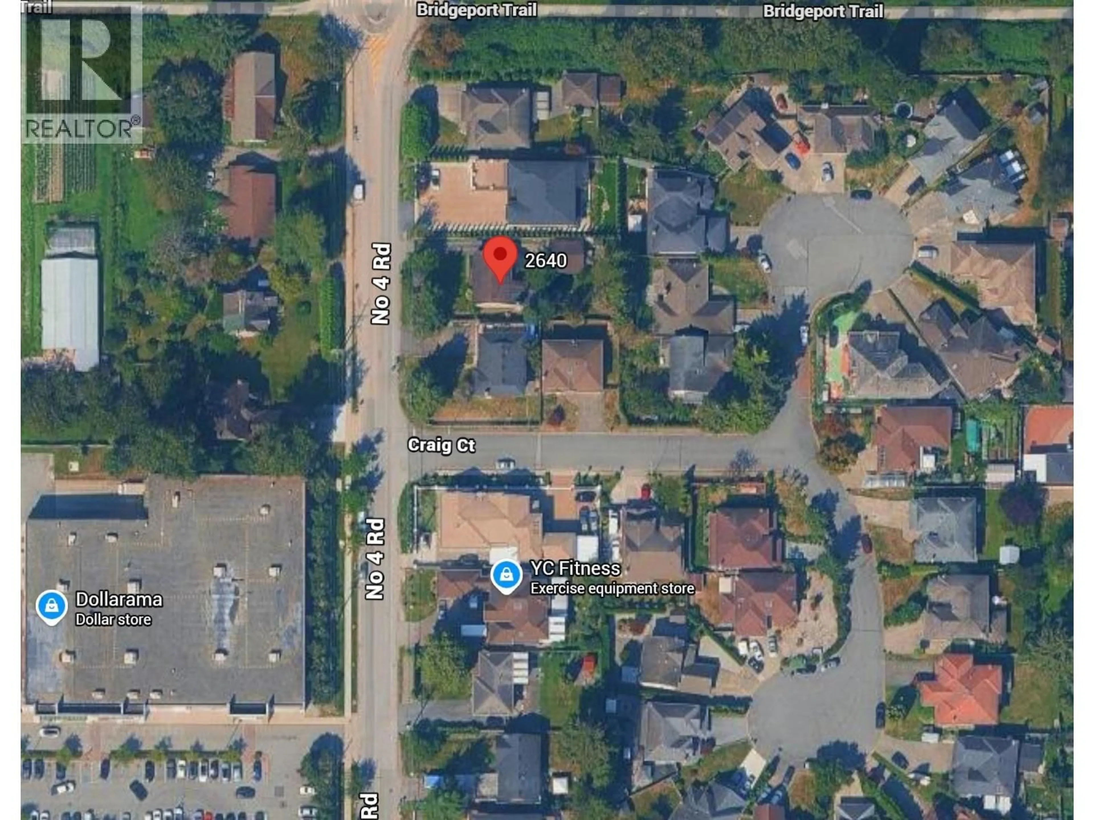 A pic from outside/outdoor area/front of a property/back of a property/a pic from drone, street for 2640 NO. 4 ROAD, Richmond British Columbia V6X2L5