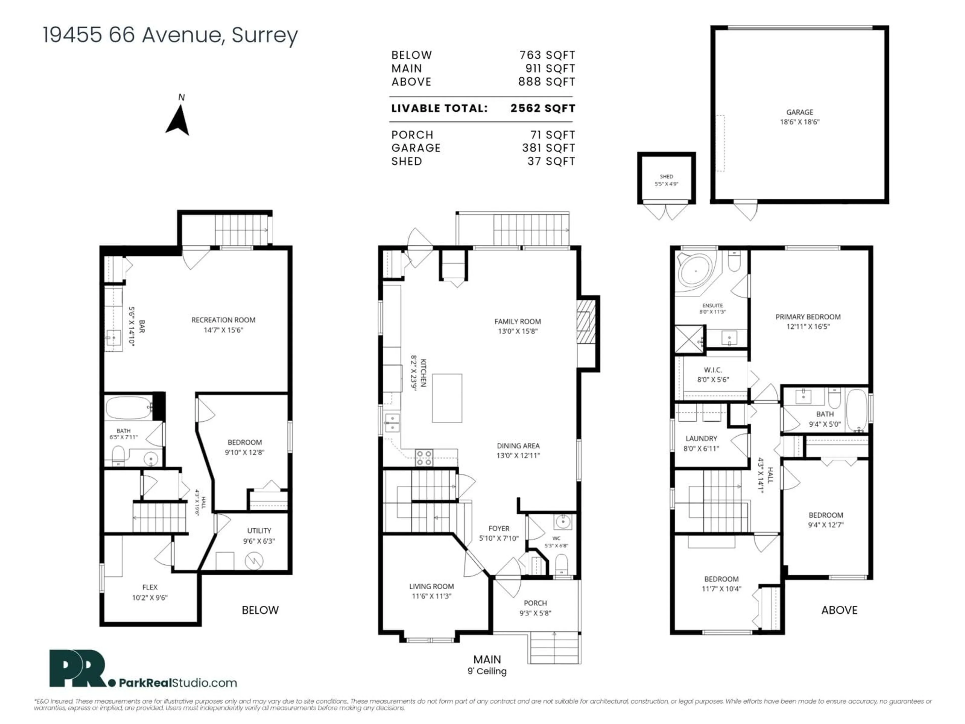 Floor plan for 19455 66 AVENUE, Surrey British Columbia V4N0C3