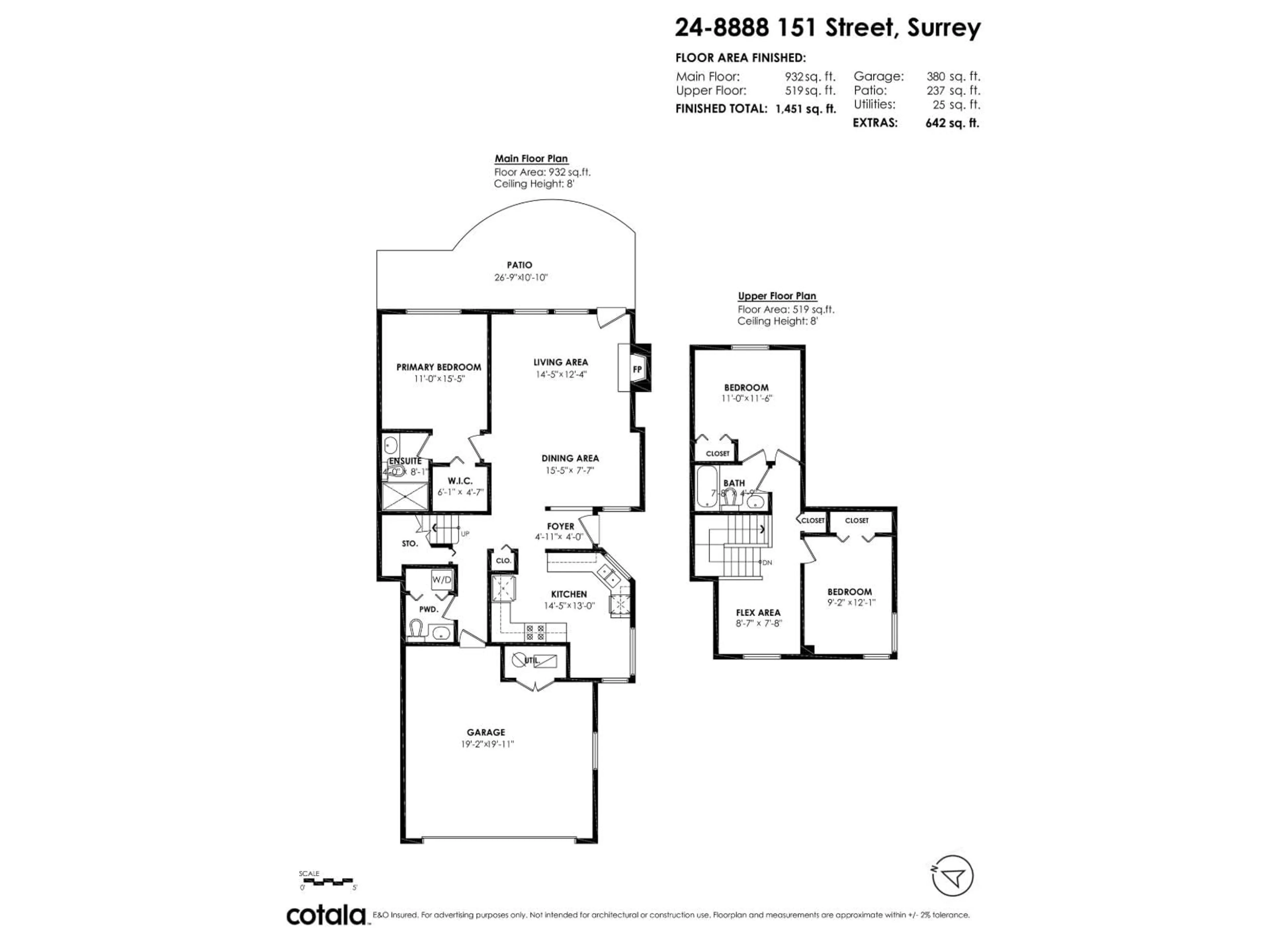 Floor plan for 24 - 8888 151 STREET, Surrey British Columbia V3R0Z9
