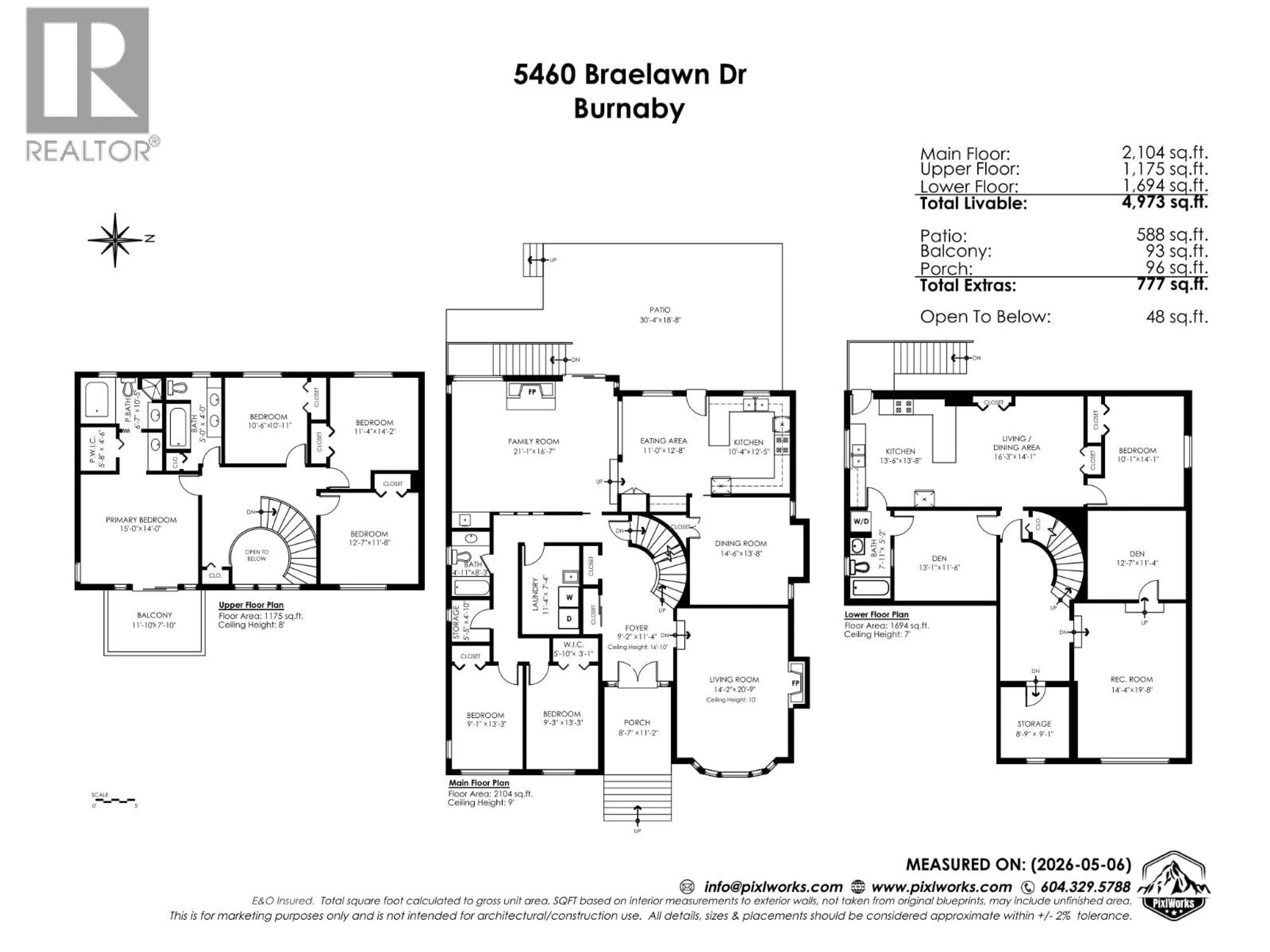 Floor plan for 5460 BRAELAWN DRIVE, Burnaby British Columbia V5B4R7