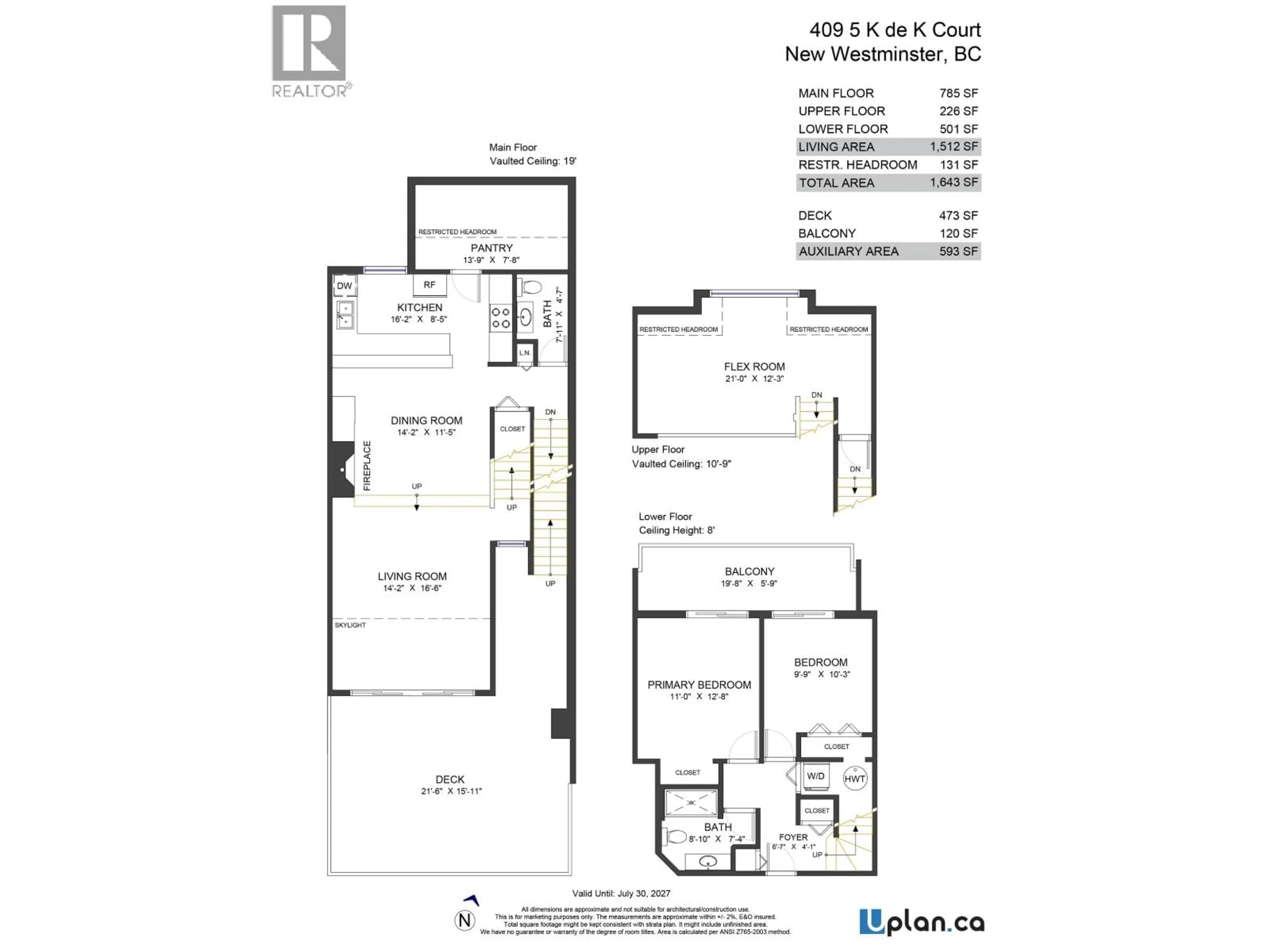 Floor plan for 409 - 5 K DE K COURT, New Westminster British Columbia V3M6B6