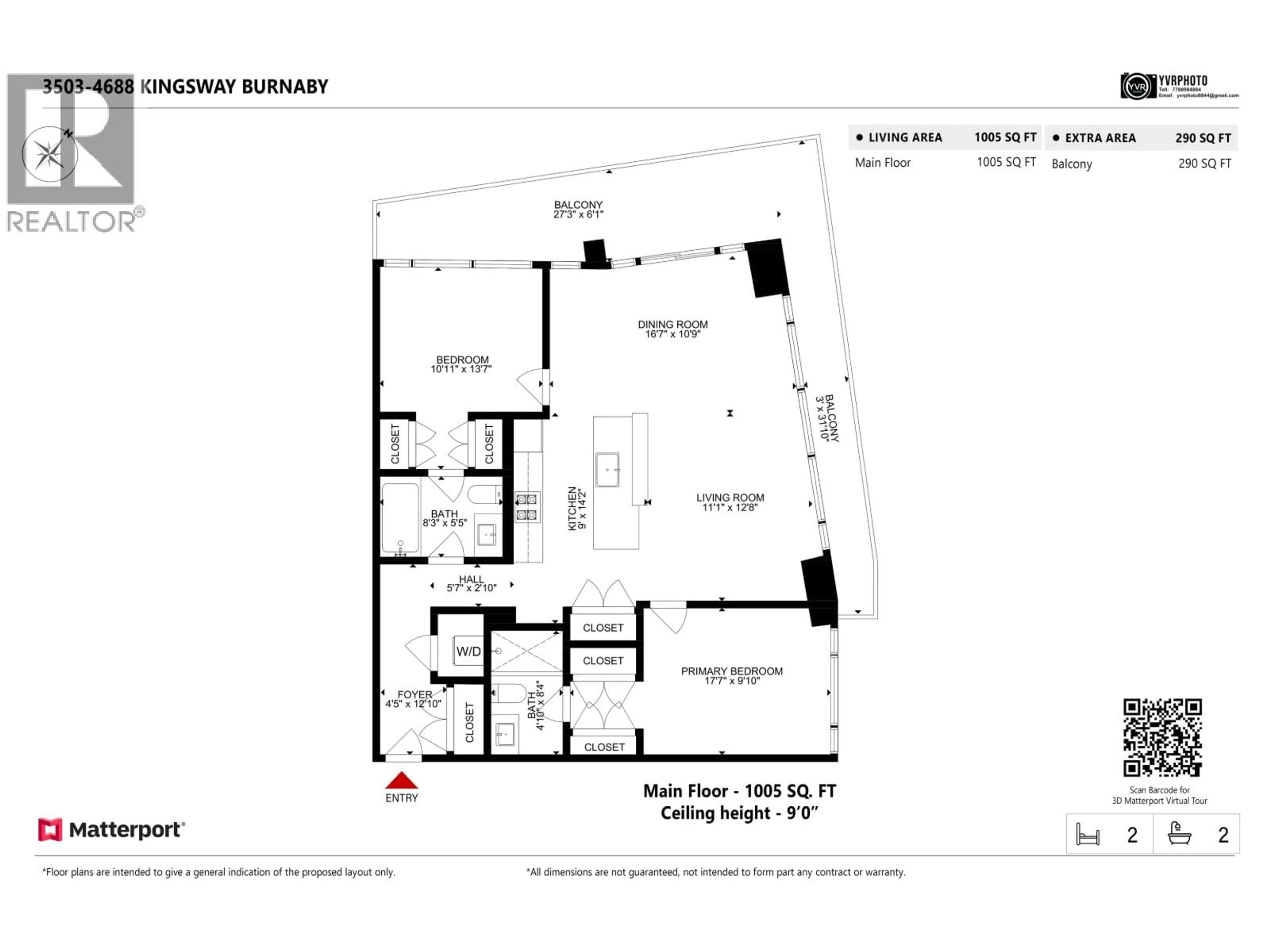 Floor plan for 3503 - 4688 KINGSWAY, Burnaby British Columbia V5H0E9