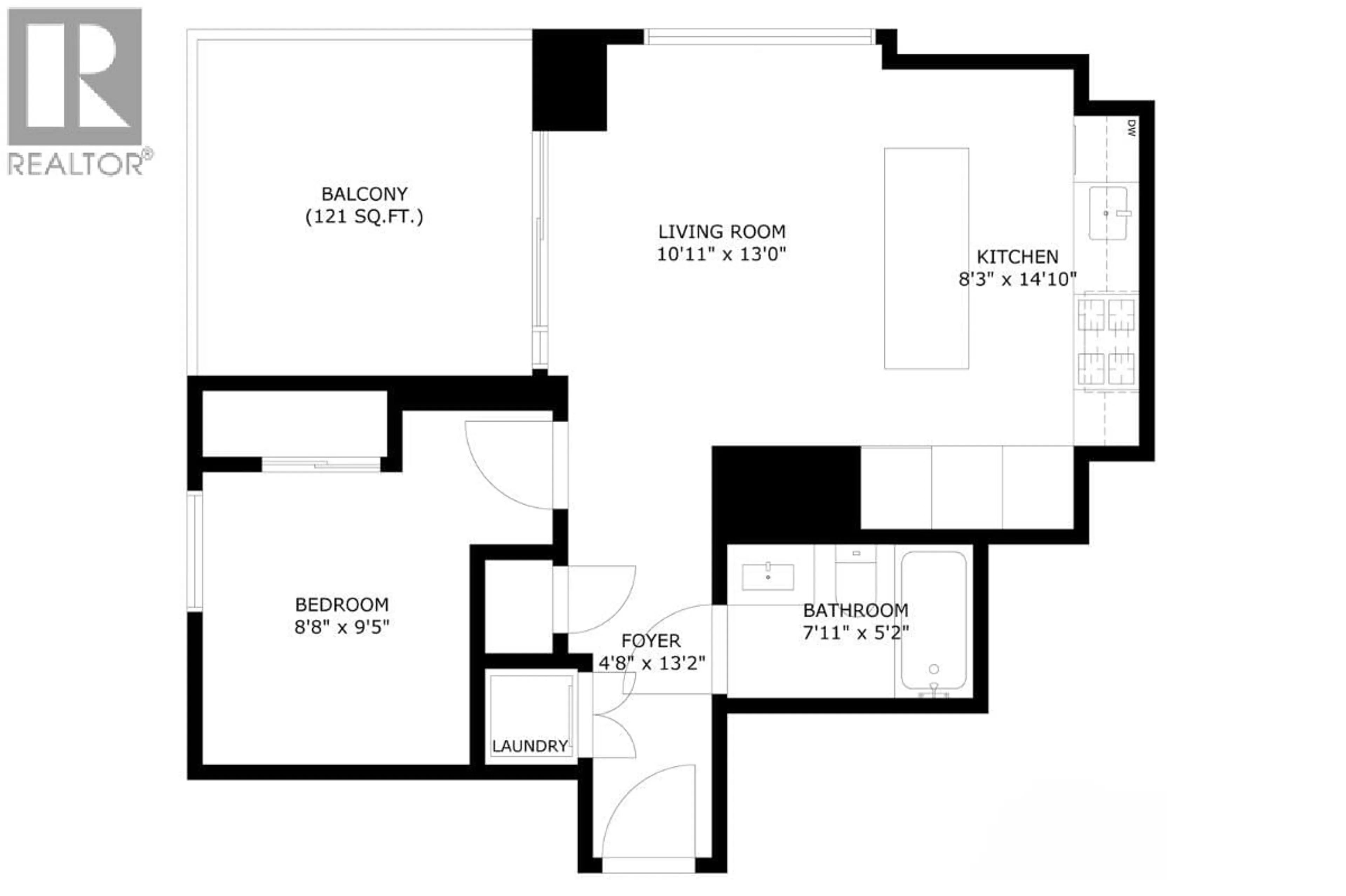 Floor plan for 2207 - 7418 PAULSON STREET, Vancouver British Columbia V6P0K2