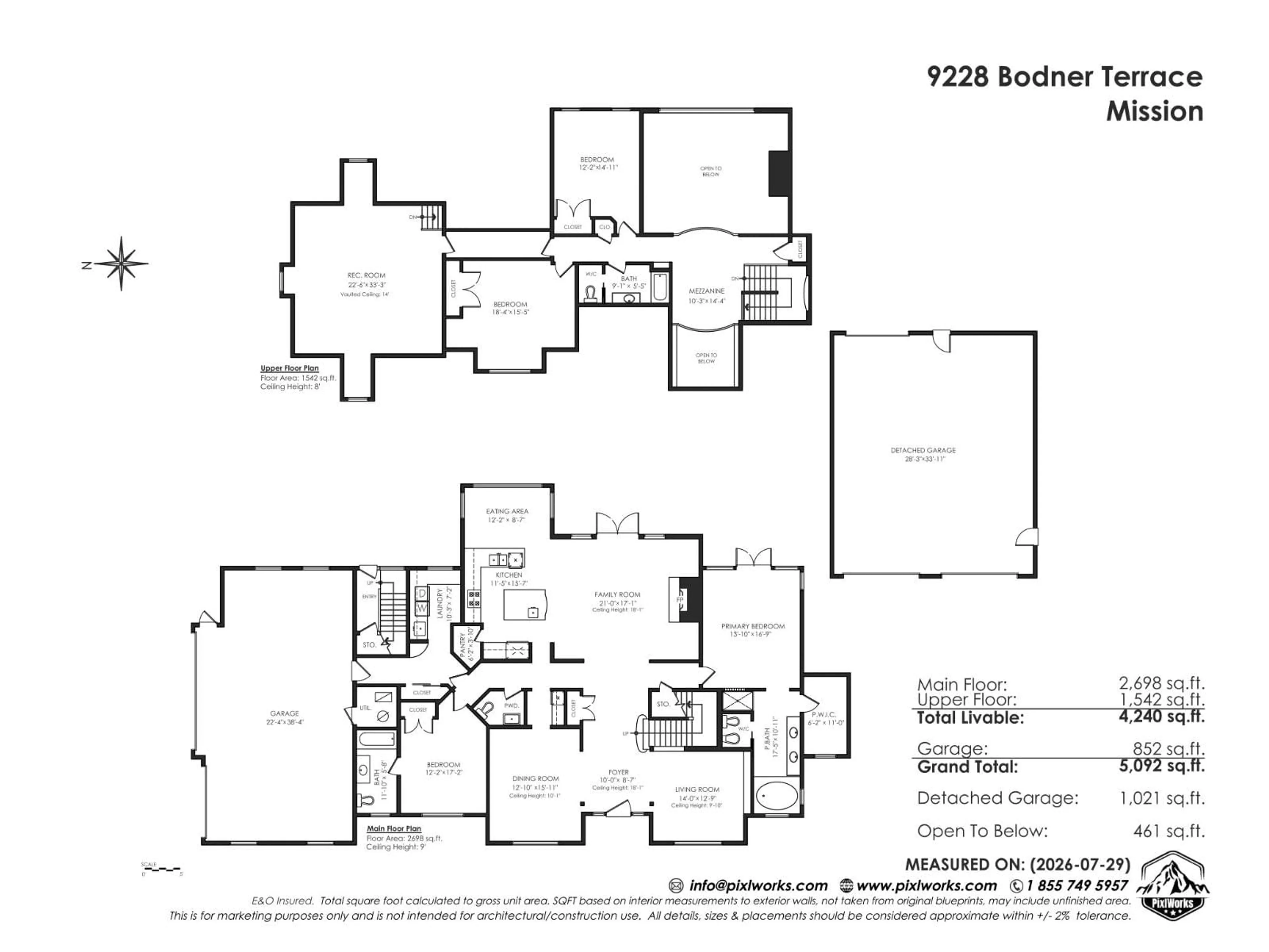 Floor plan for 9228 BODNER TERRACE, Mission British Columbia V2V7C1