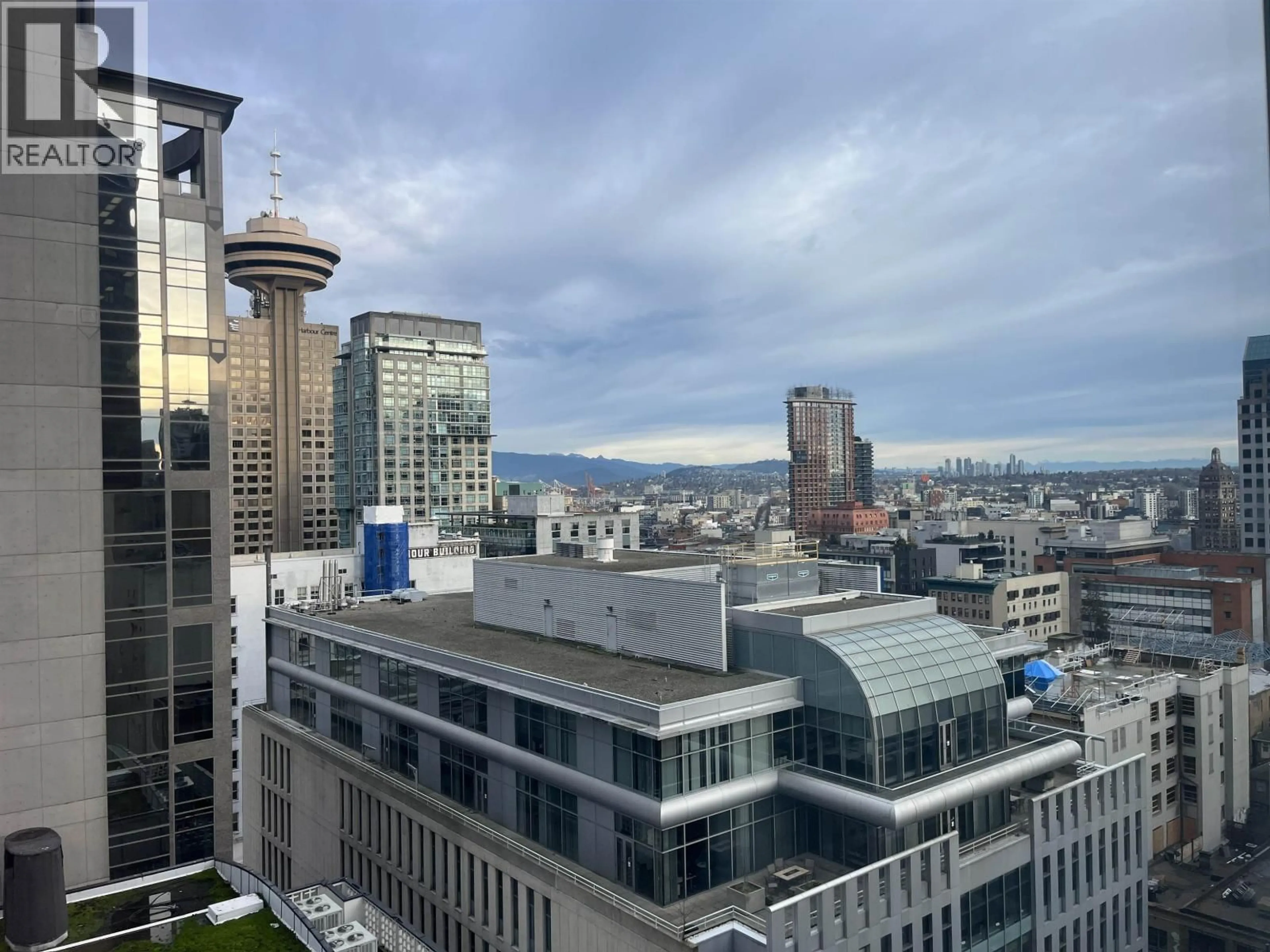 A pic from outside/outdoor area/front of a property/back of a property/a pic from drone, city buildings view from balcony for 1508 - 610 GRANVILLE STREET, Vancouver British Columbia V6C3T3