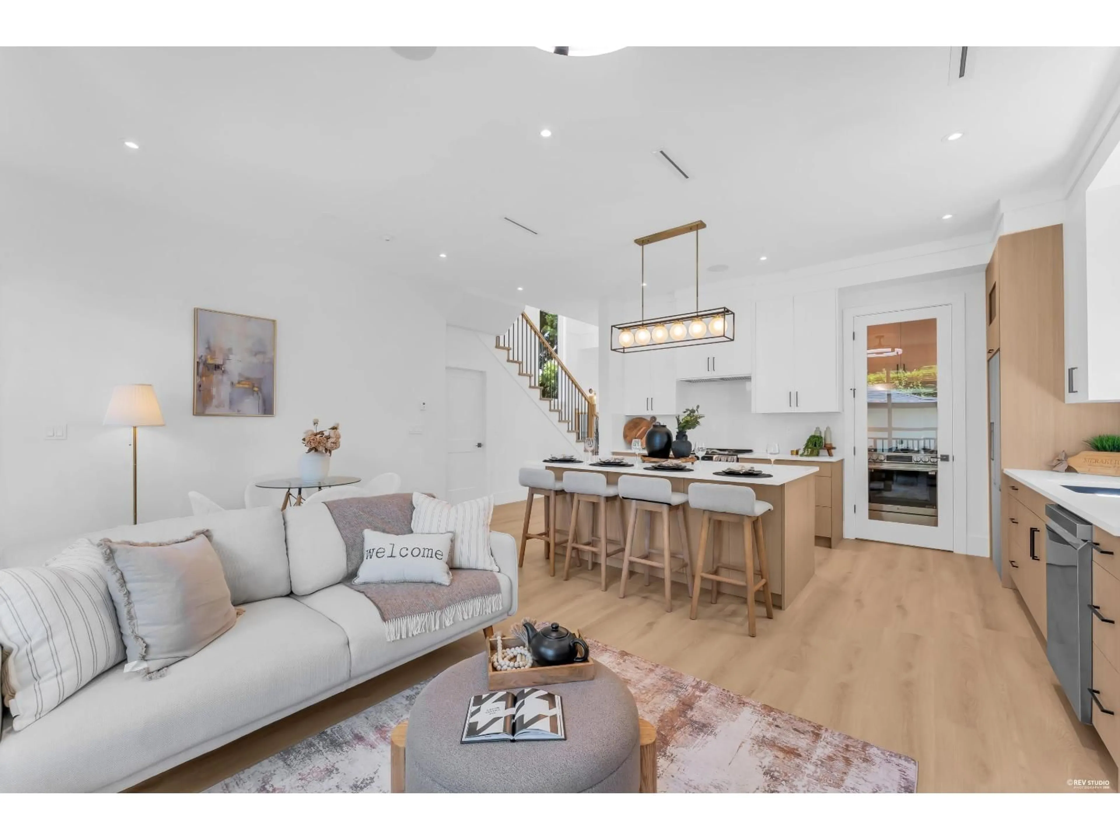 Open concept kitchen, wood/laminate floor for 8221 111B STREET, Delta British Columbia V4C4T2