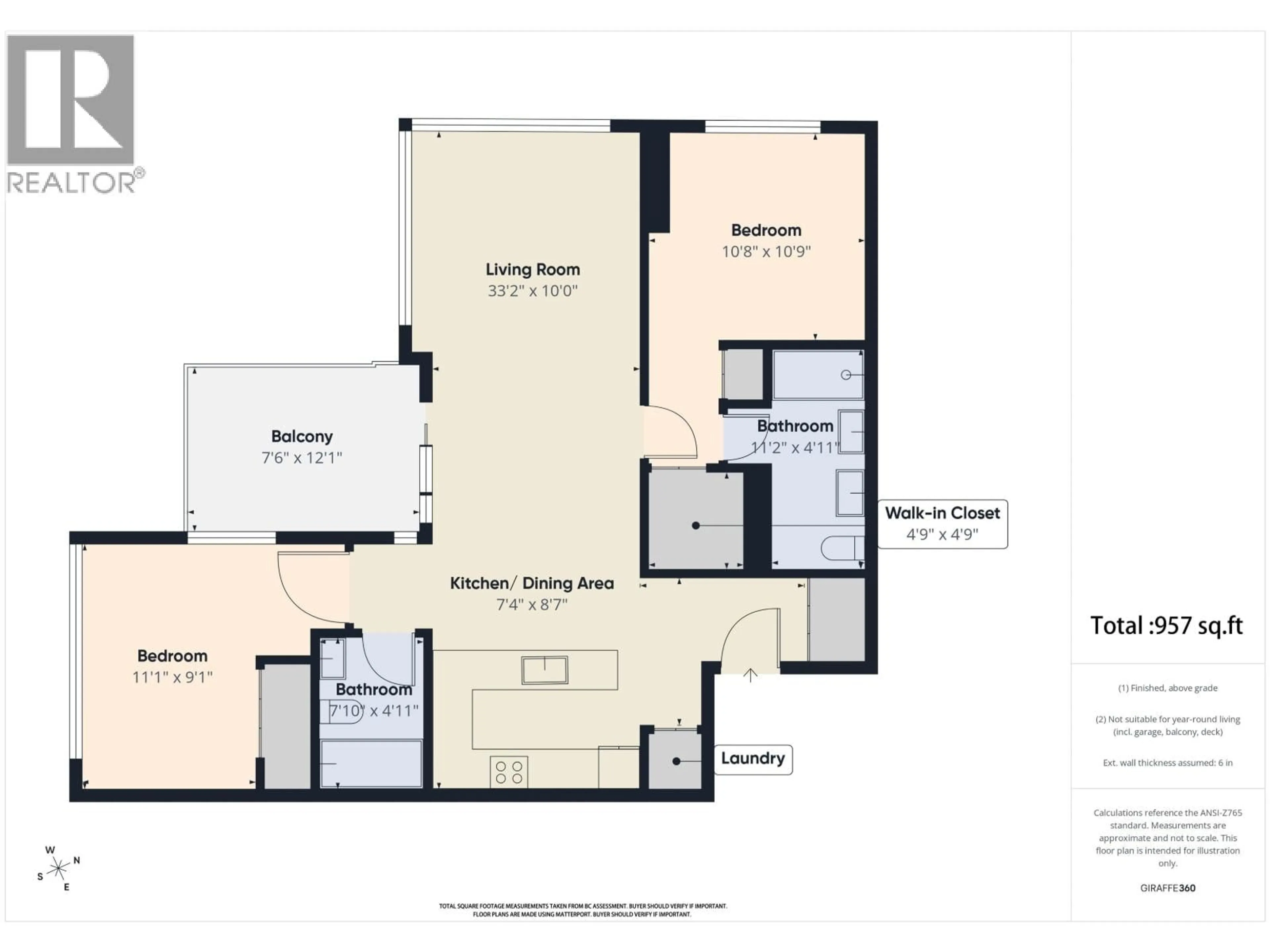 Floor plan for 3205 - 6658 DOW AVENUE, Burnaby British Columbia V5H0C7