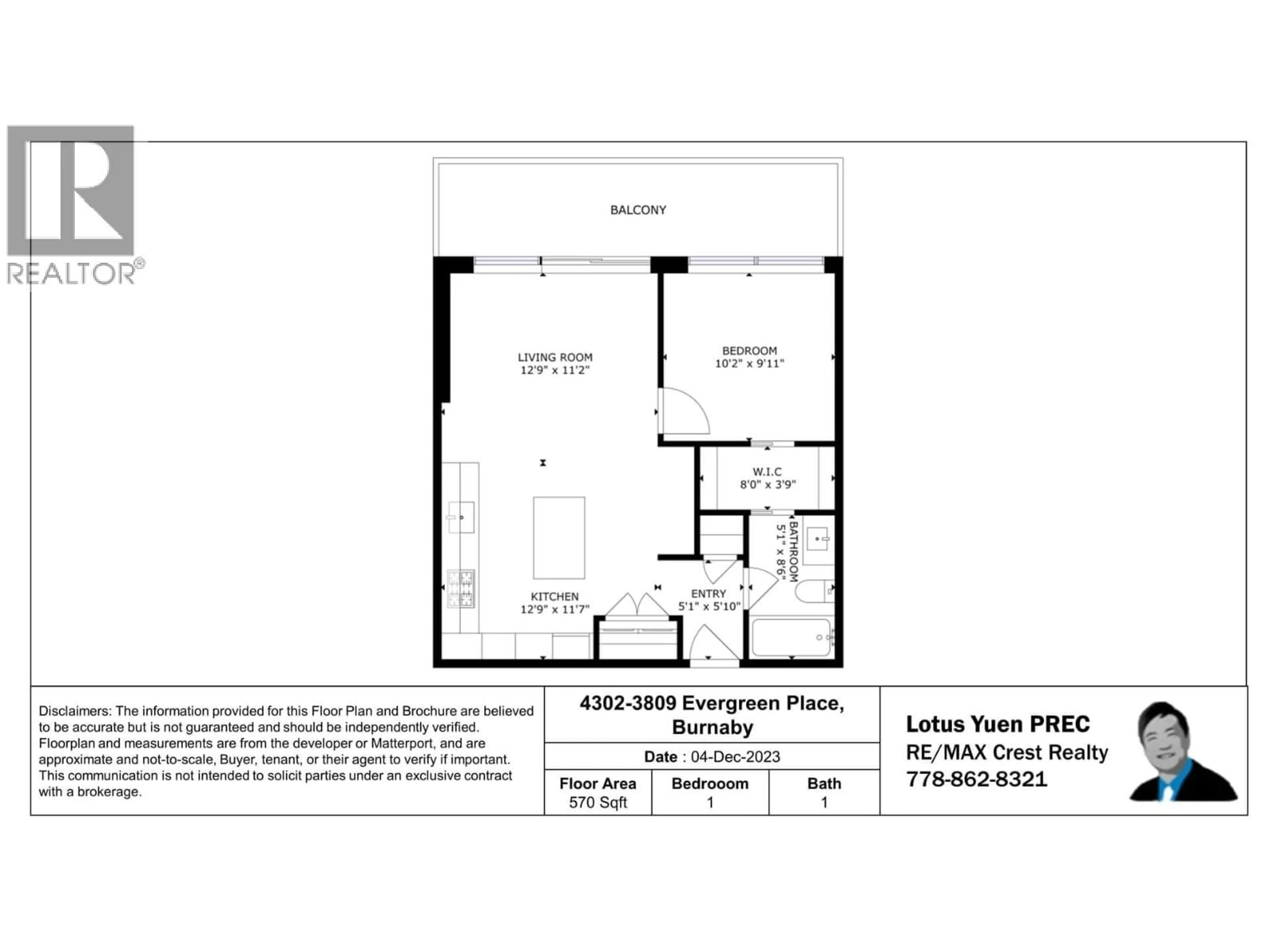 Floor plan for 4302 - 3809 EVERGREEN PLACE, Burnaby British Columbia V3J0M1