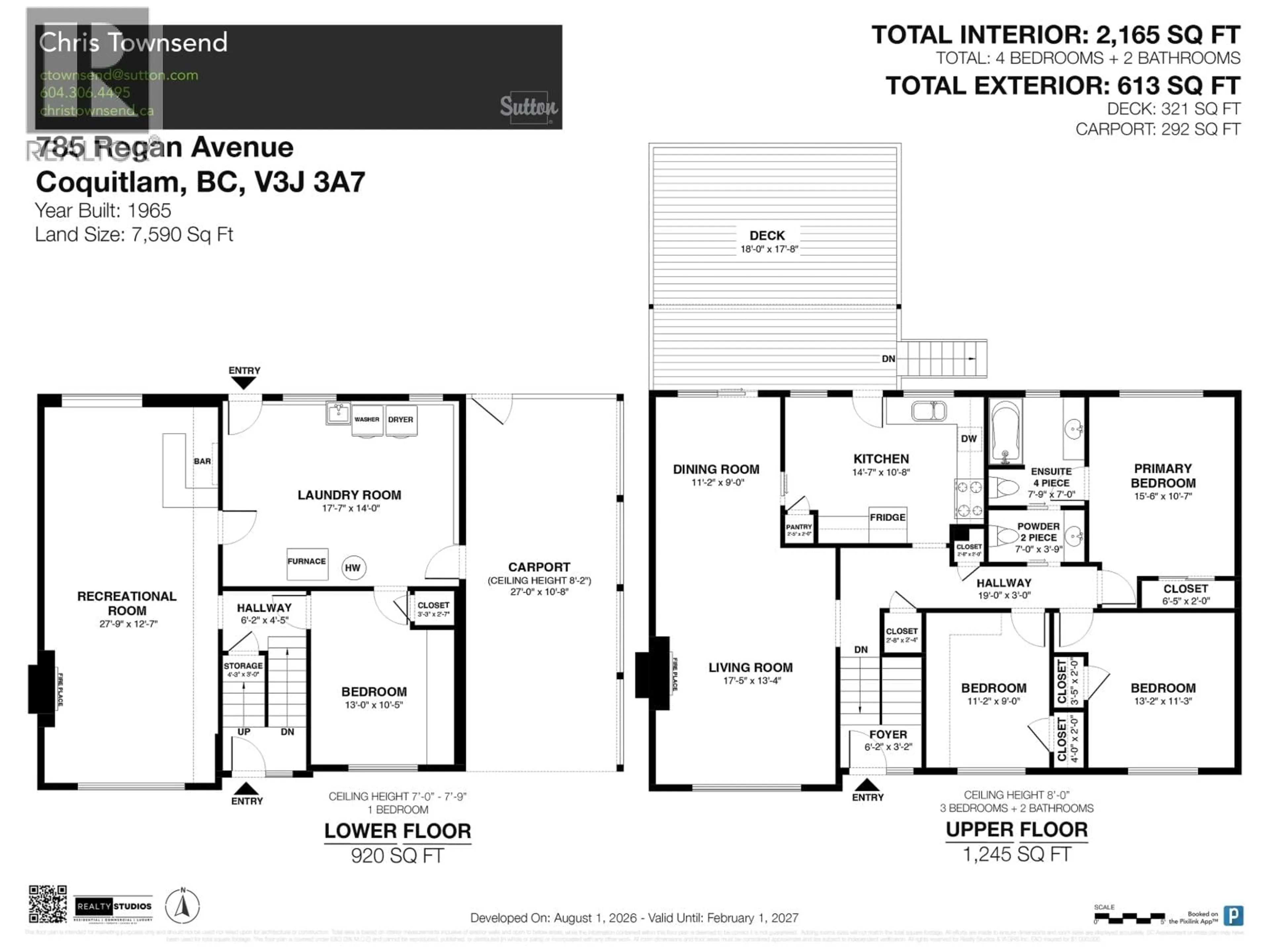 Floor plan for 785 REGAN AVENUE, Coquitlam British Columbia V3J3A7
