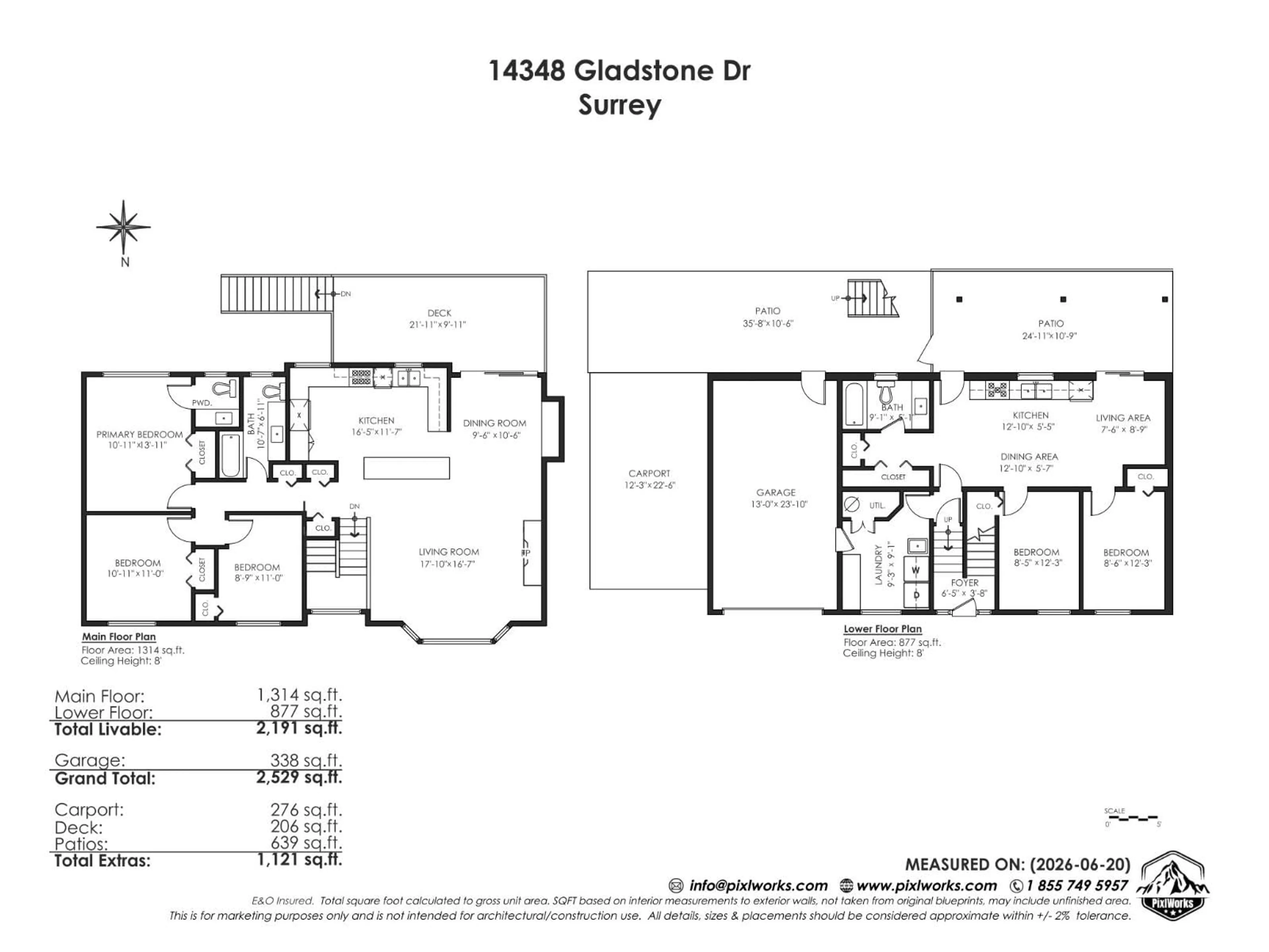 Floor plan for 14348 GLADSTONE DRIVE, Surrey British Columbia V3R5R9