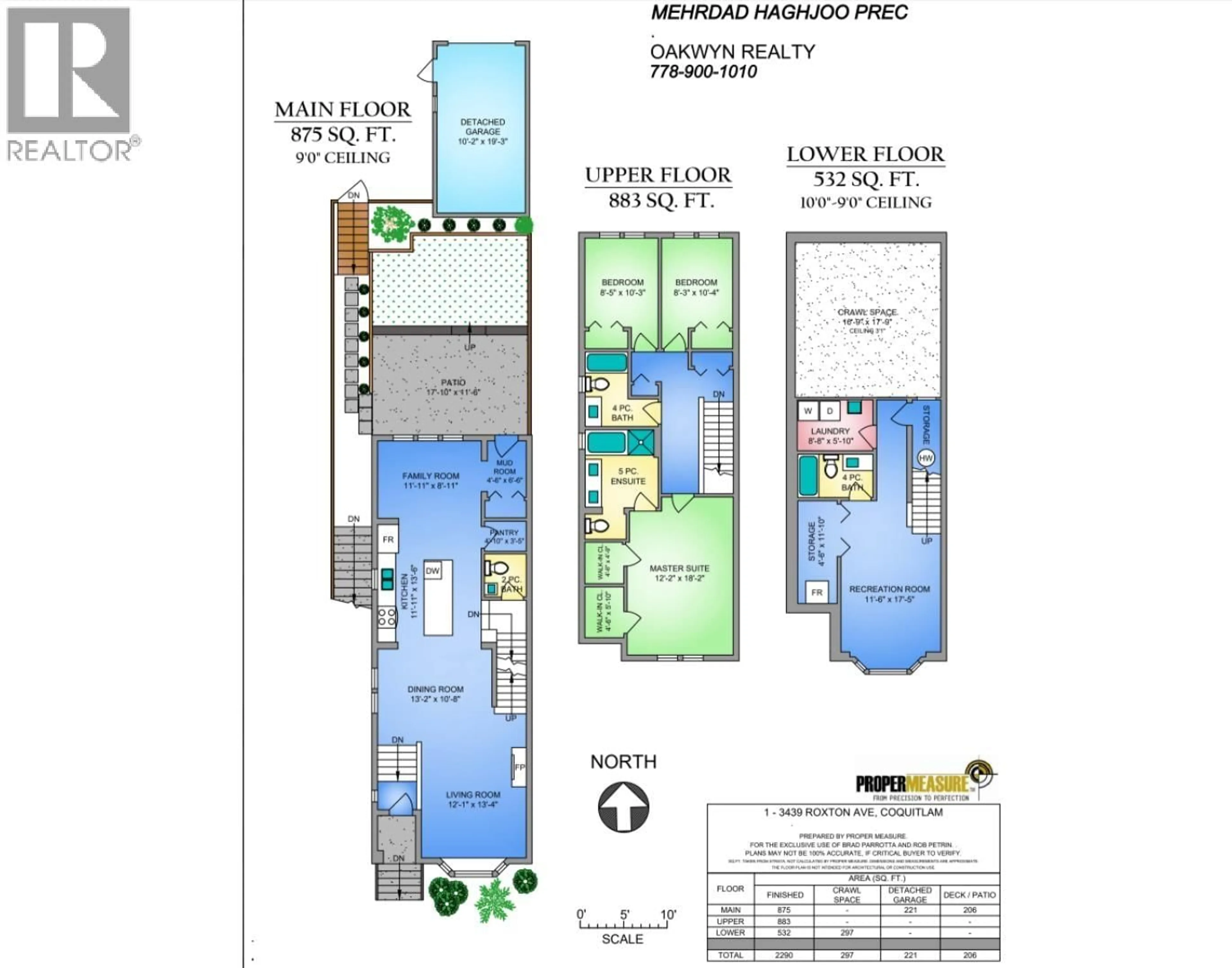 Floor plan for 1 - 3439 ROXTON AVENUE, Coquitlam British Columbia V3B3H7