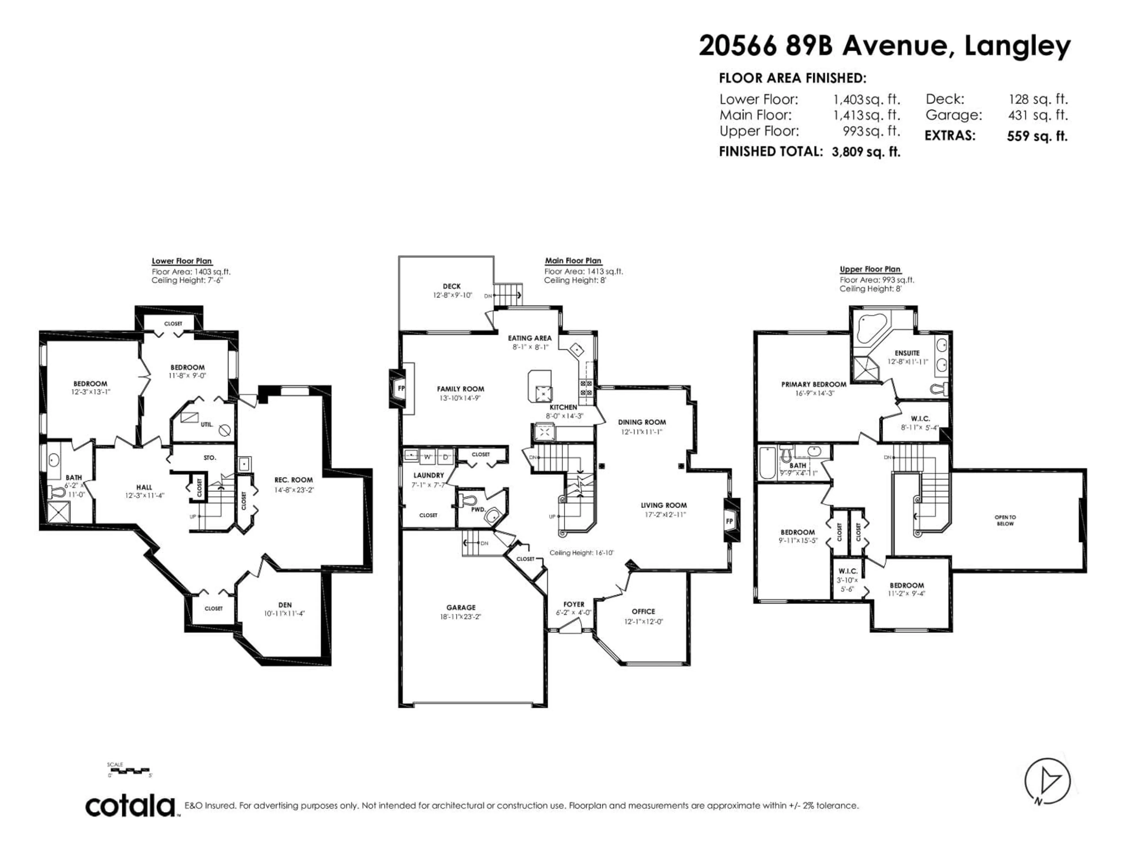 Floor plan for 20566 89B AVENUE, Langley British Columbia V1M2P2