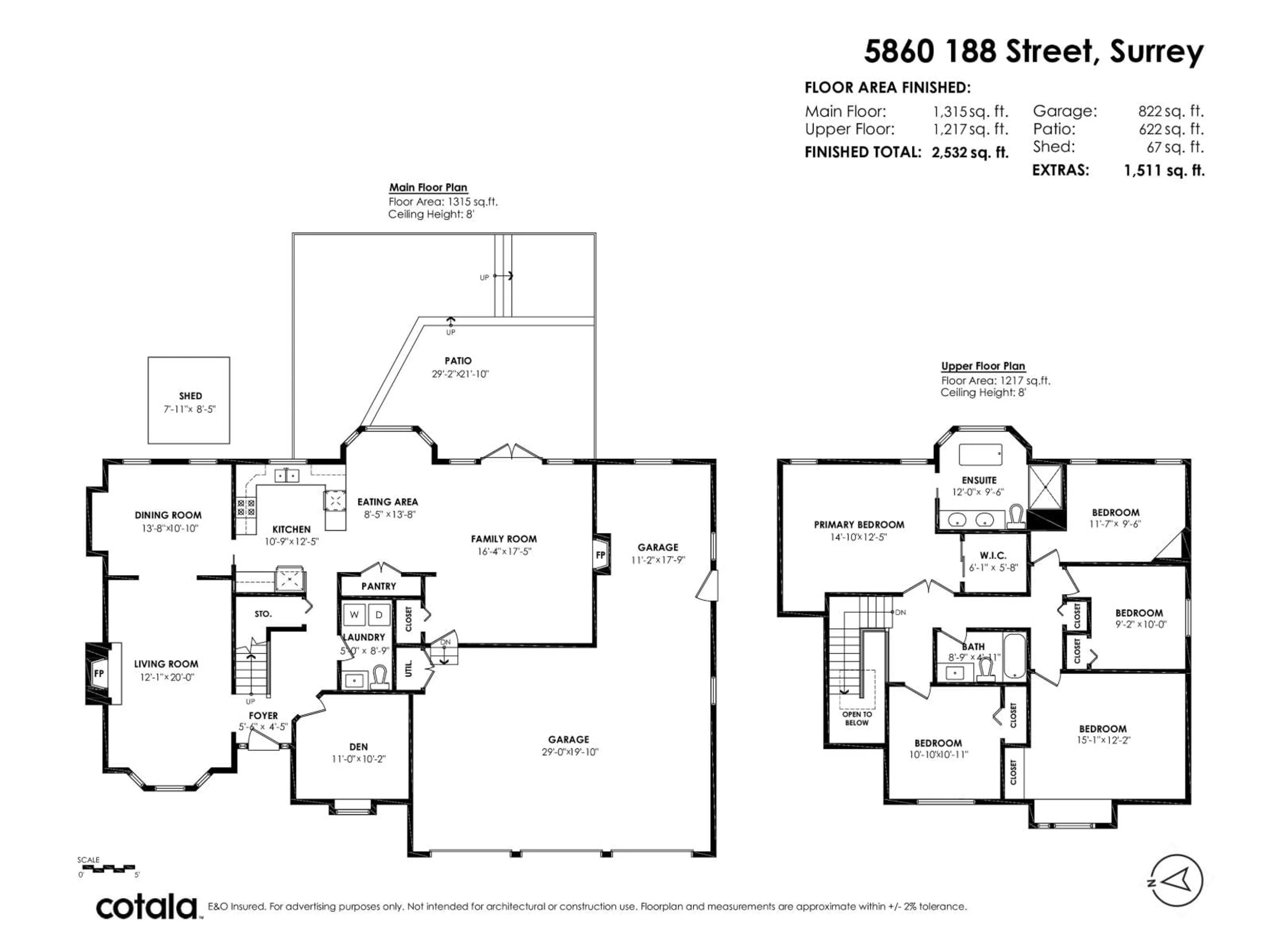 Floor plan for 5860 188 STREET, Surrey British Columbia V3S7M1