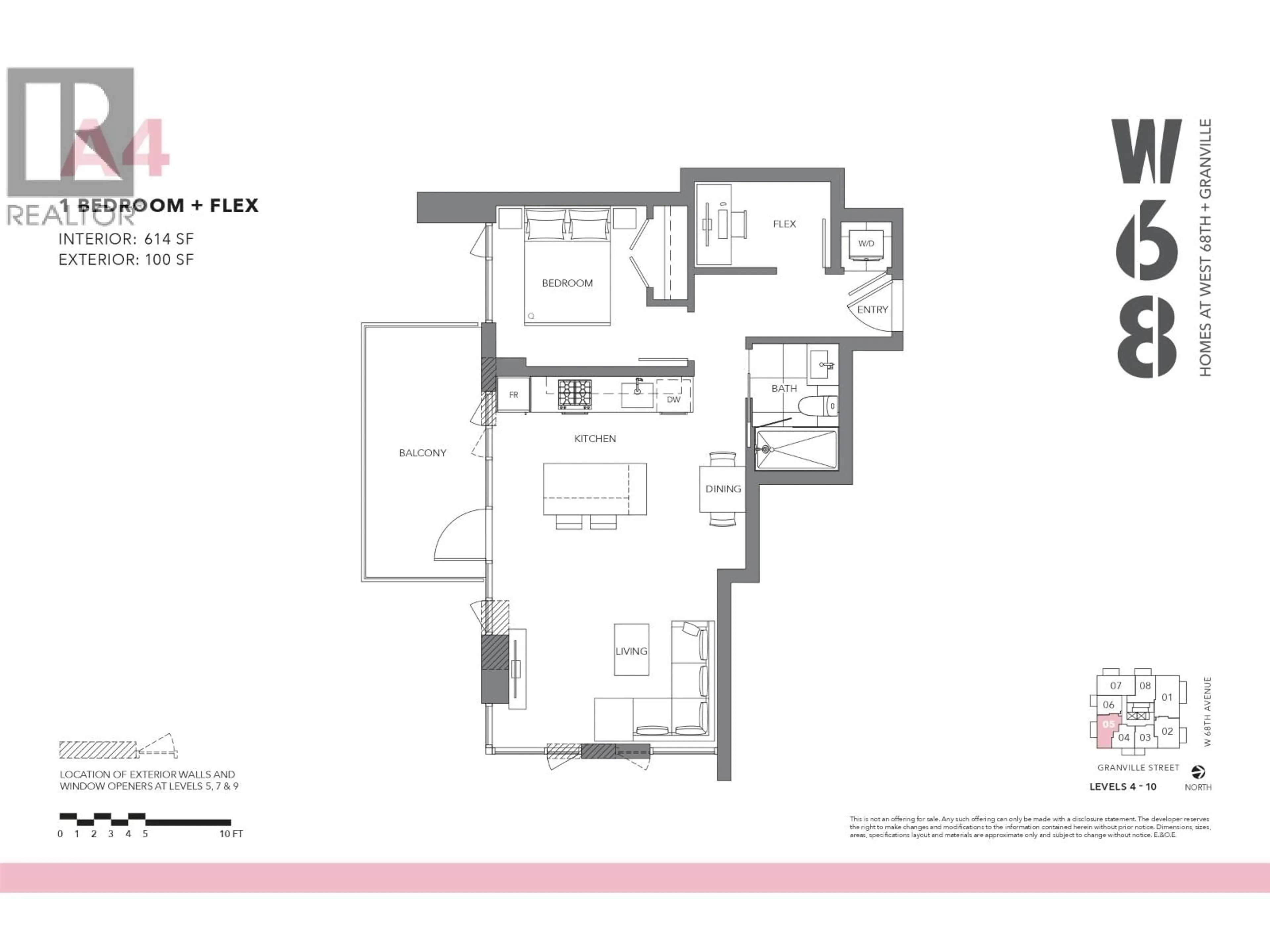 Floor plan for 905 - 8415 GRANVILLE STREET, Vancouver British Columbia V6P0M2