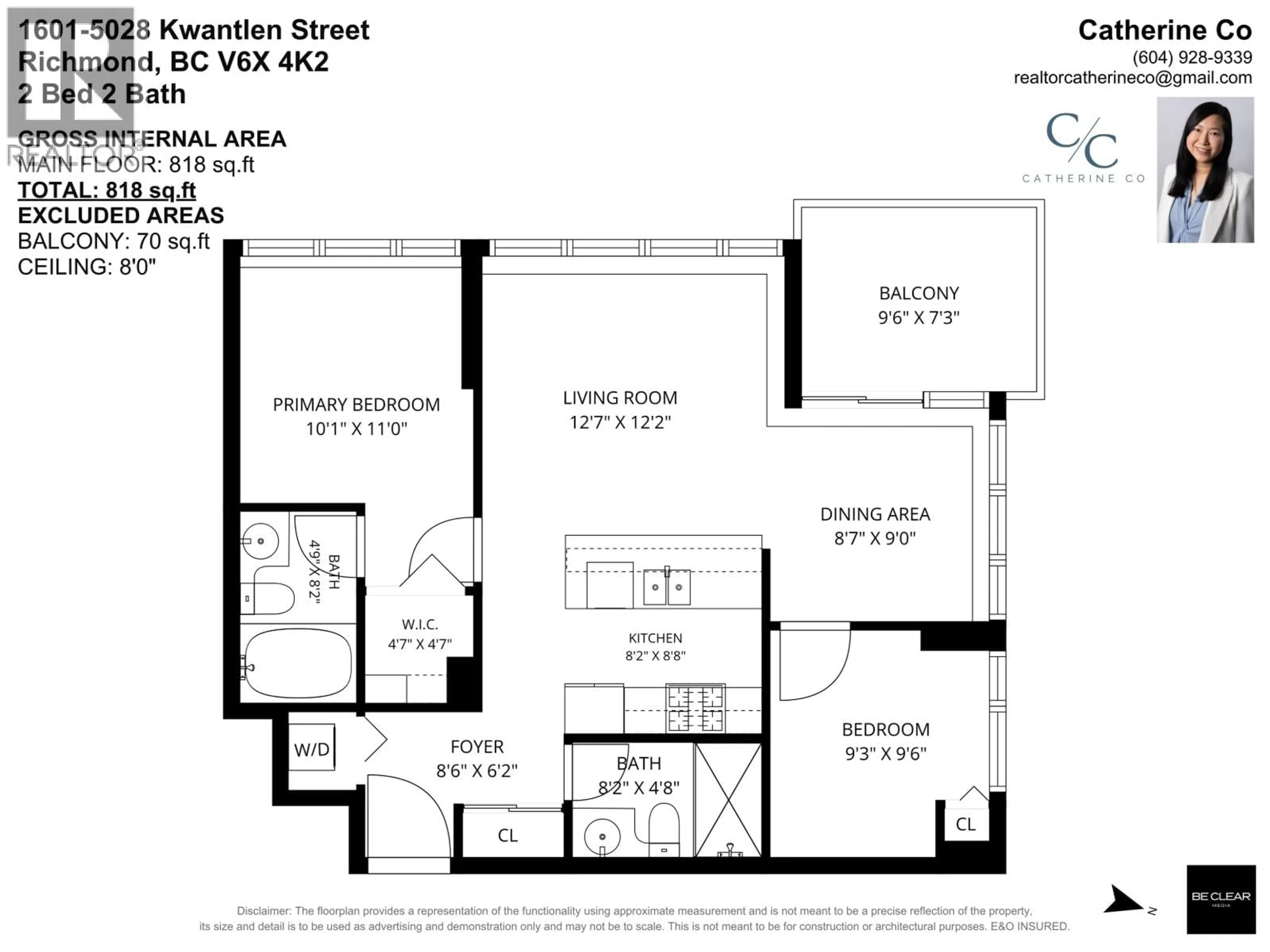 Floor plan for 1601 - 5028 KWANTLEN STREET, Richmond British Columbia V6X4K2