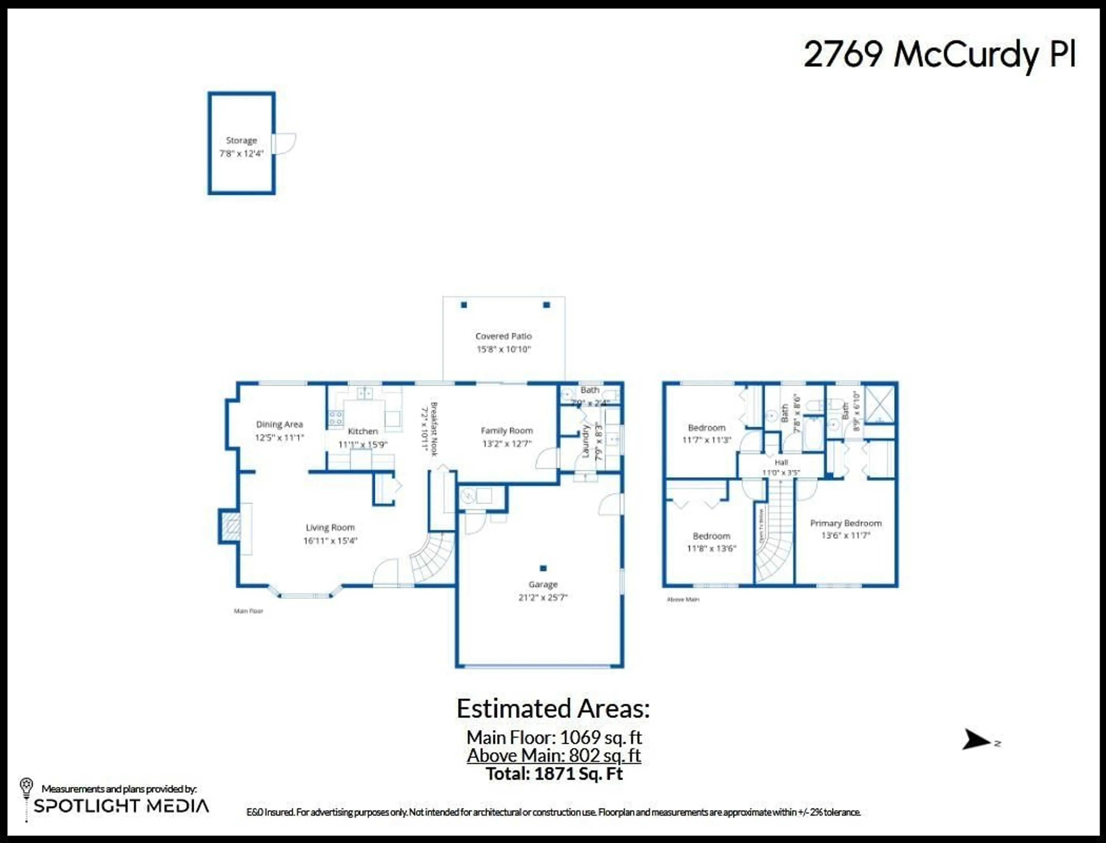 Floor plan for 2769 MCCURDY PLACE, Abbotsford British Columbia V2T5L2