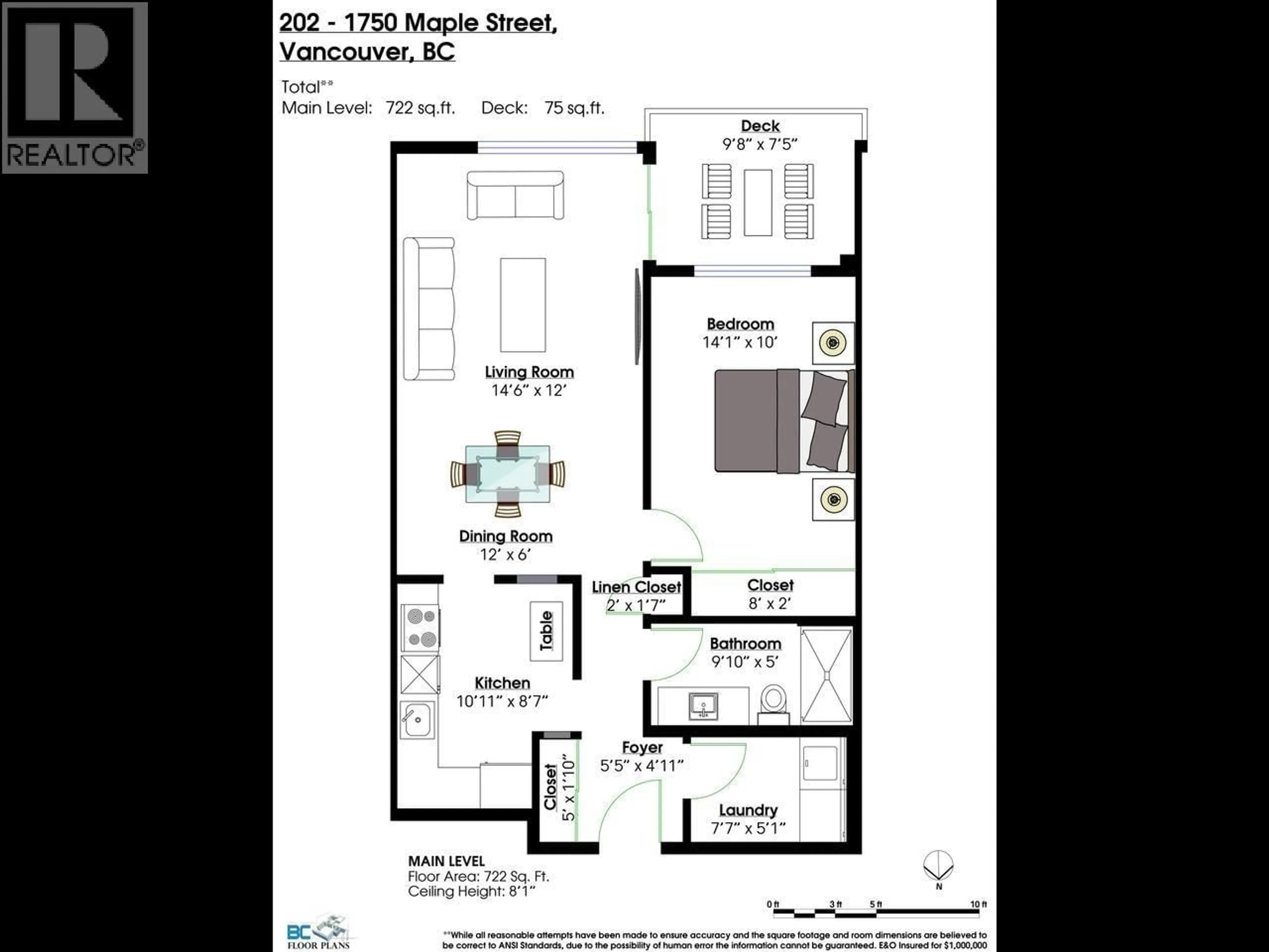 Floor plan for 202 - 1750 MAPLE STREET, Vancouver British Columbia V6J3S6