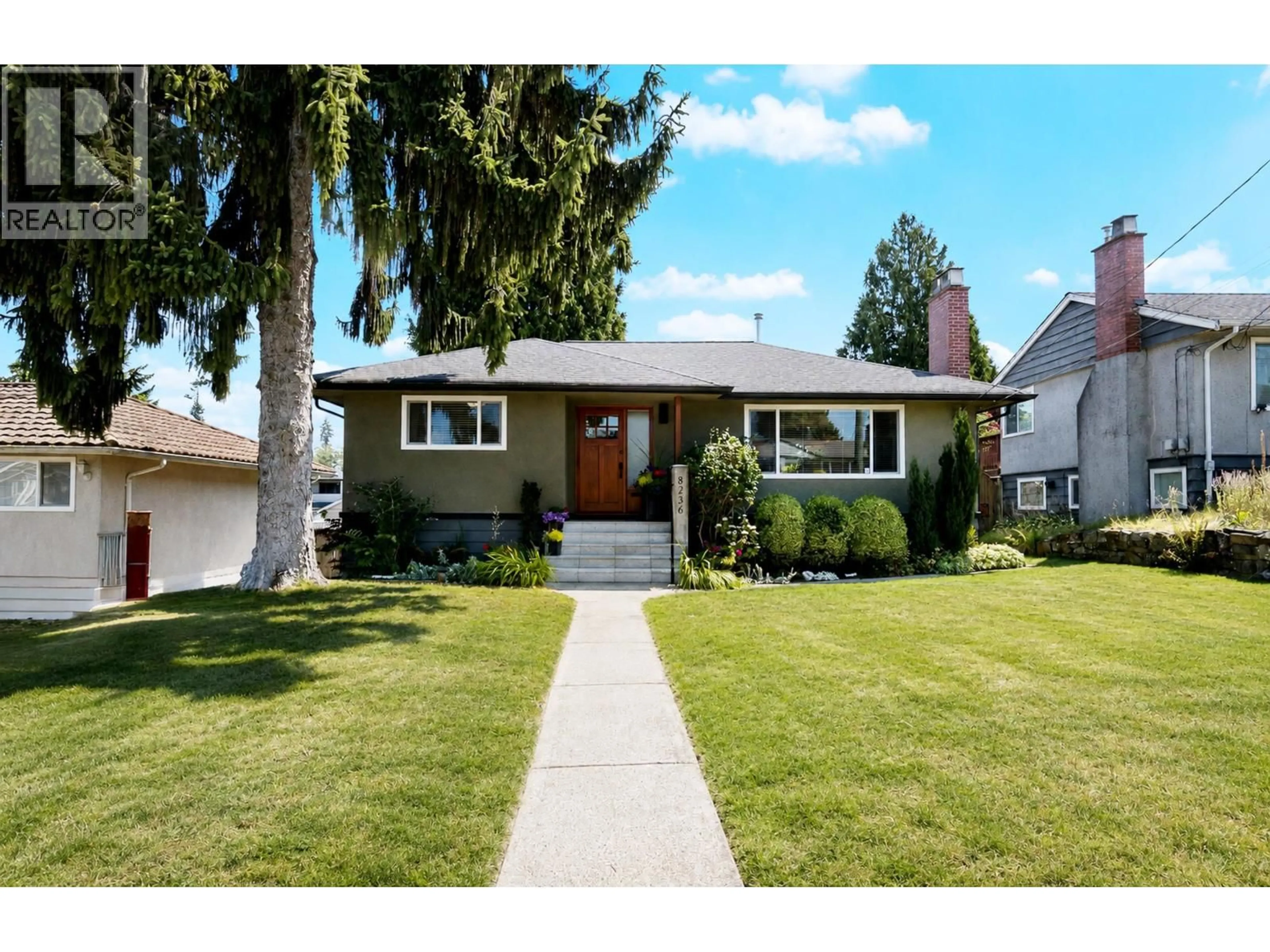Home with vinyl exterior material, street for 8236 17TH AVENUE, Burnaby British Columbia V3N1M8