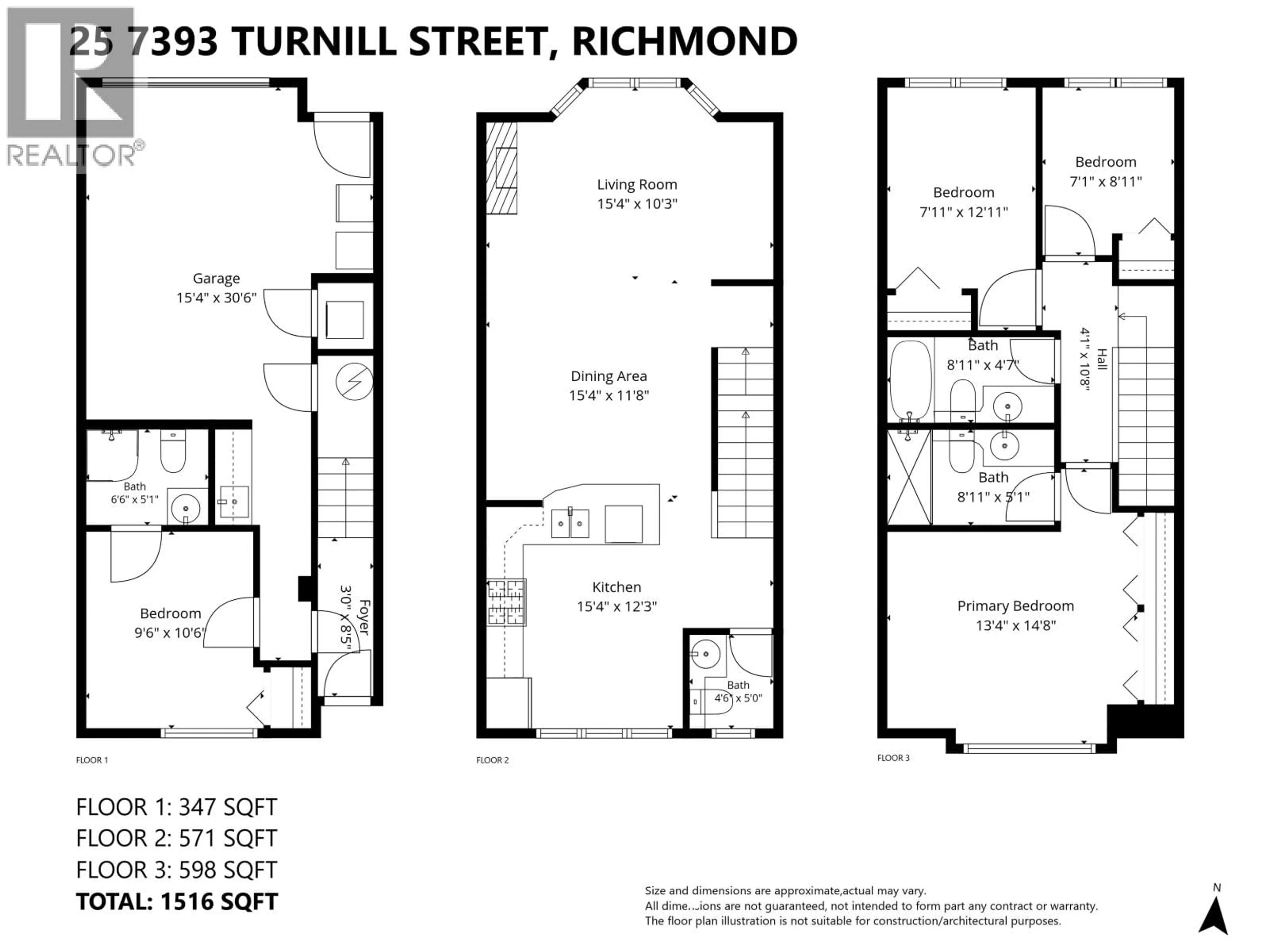 Floor plan for 25 - 7393 TURNILL STREET, Richmond British Columbia V6Y0C1