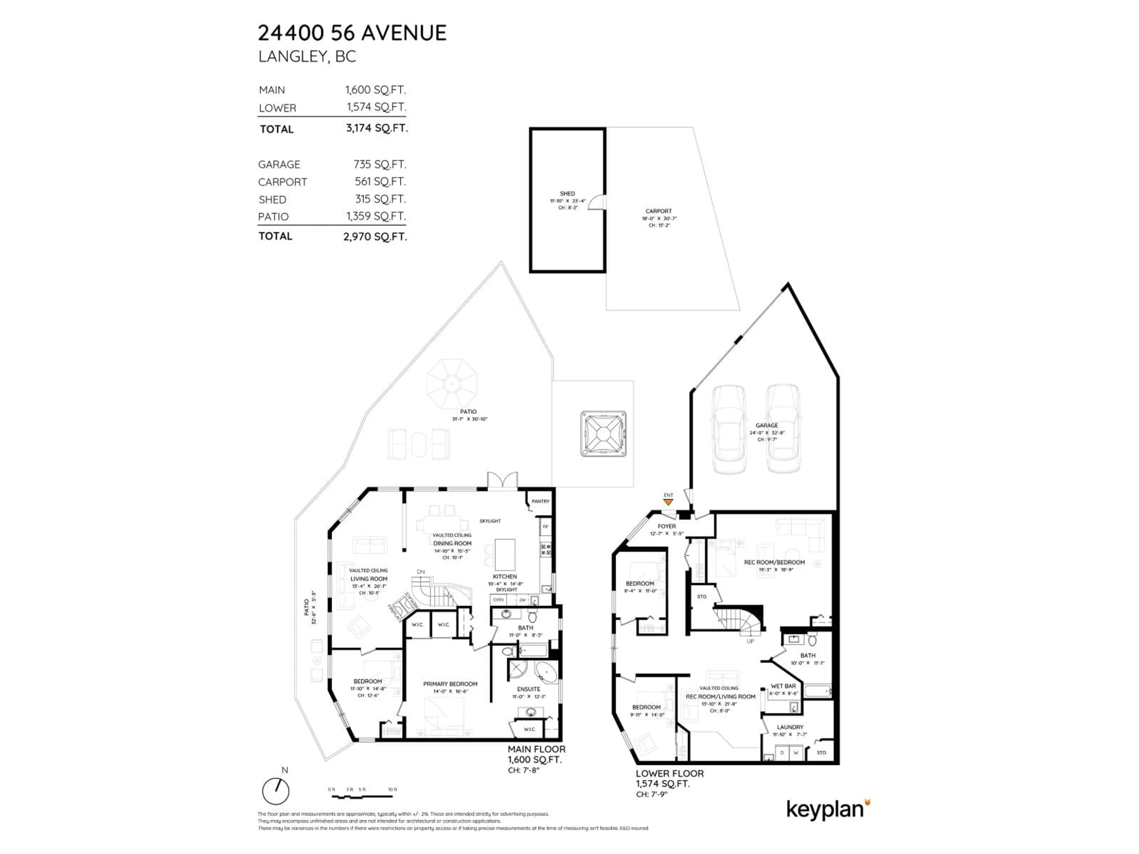 Floor plan for 24400 56 AVENUE, Langley British Columbia V2Z1E9