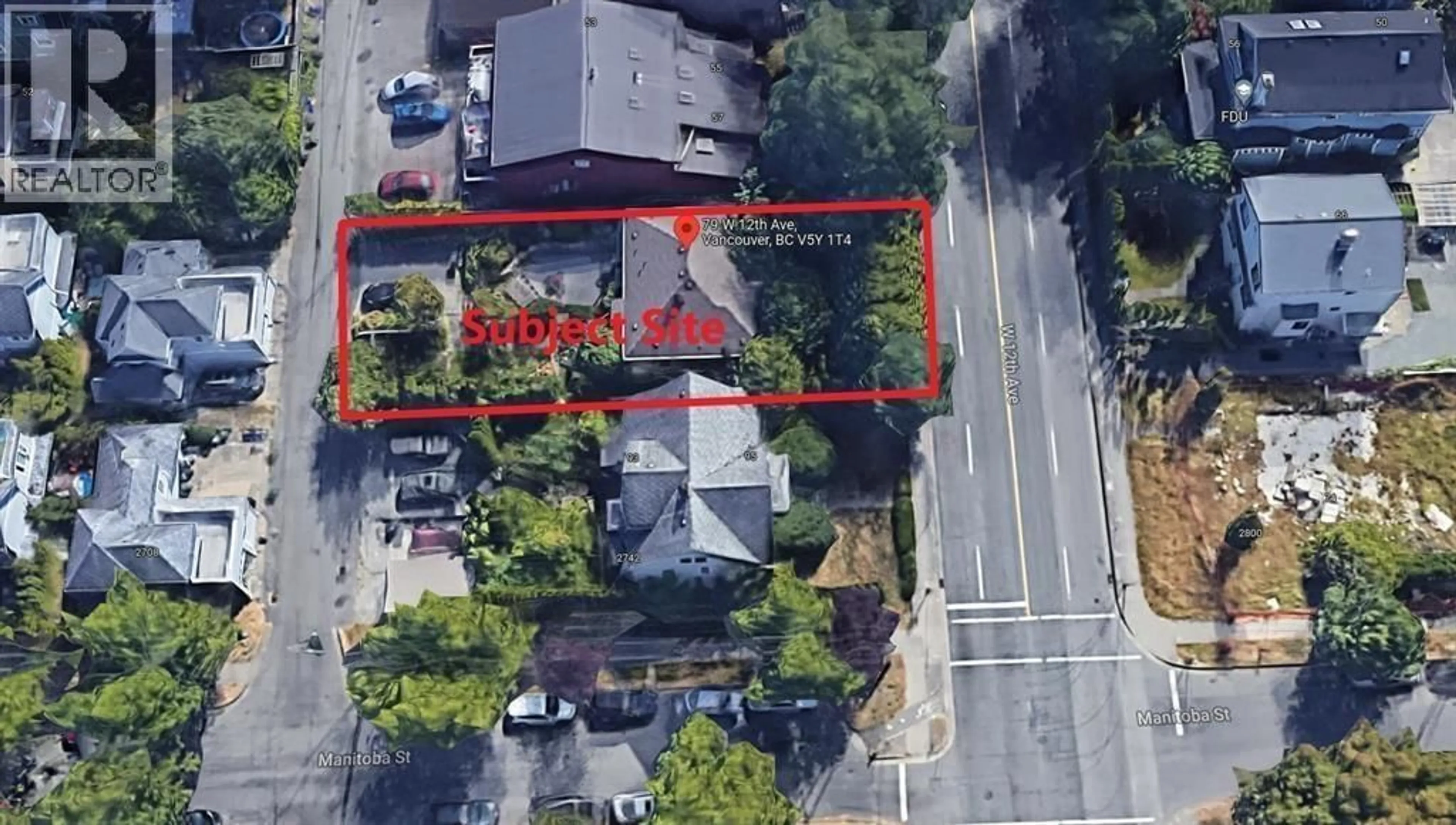 A pic from outside/outdoor area/front of a property/back of a property/a pic from drone, street for 79 12TH AVENUE, Vancouver British Columbia V5Y1T4