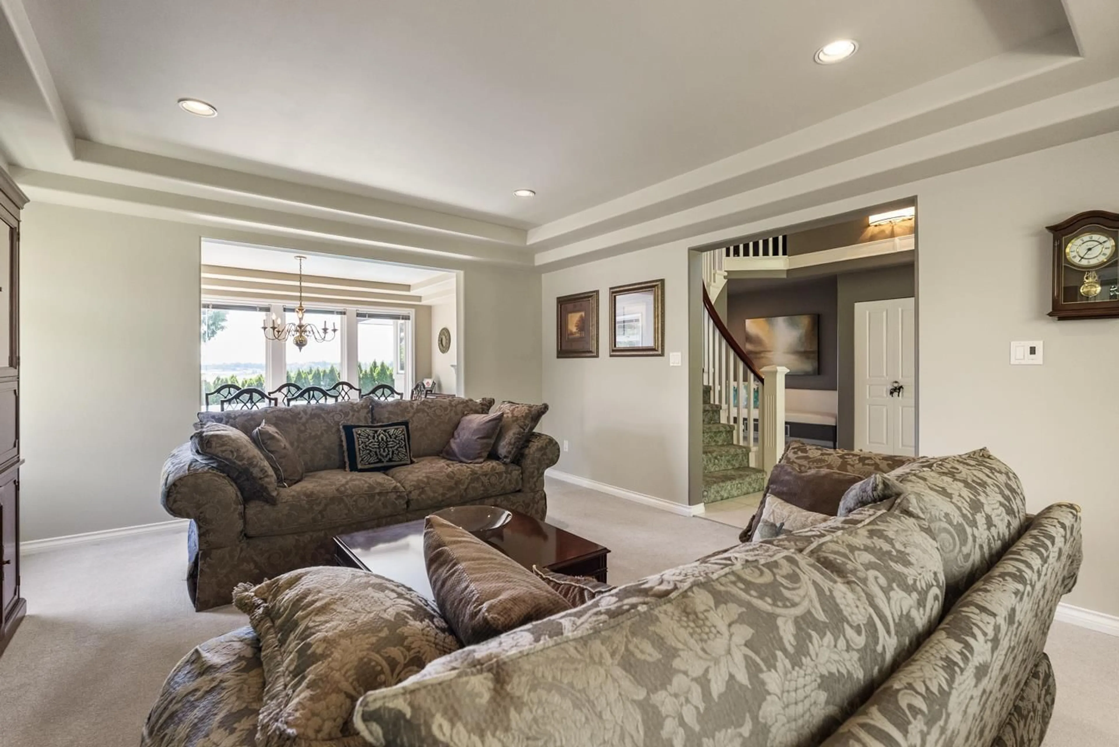 Living room with furniture, carpet floor for 16672 77 AVENUE, Surrey British Columbia V3S8G1