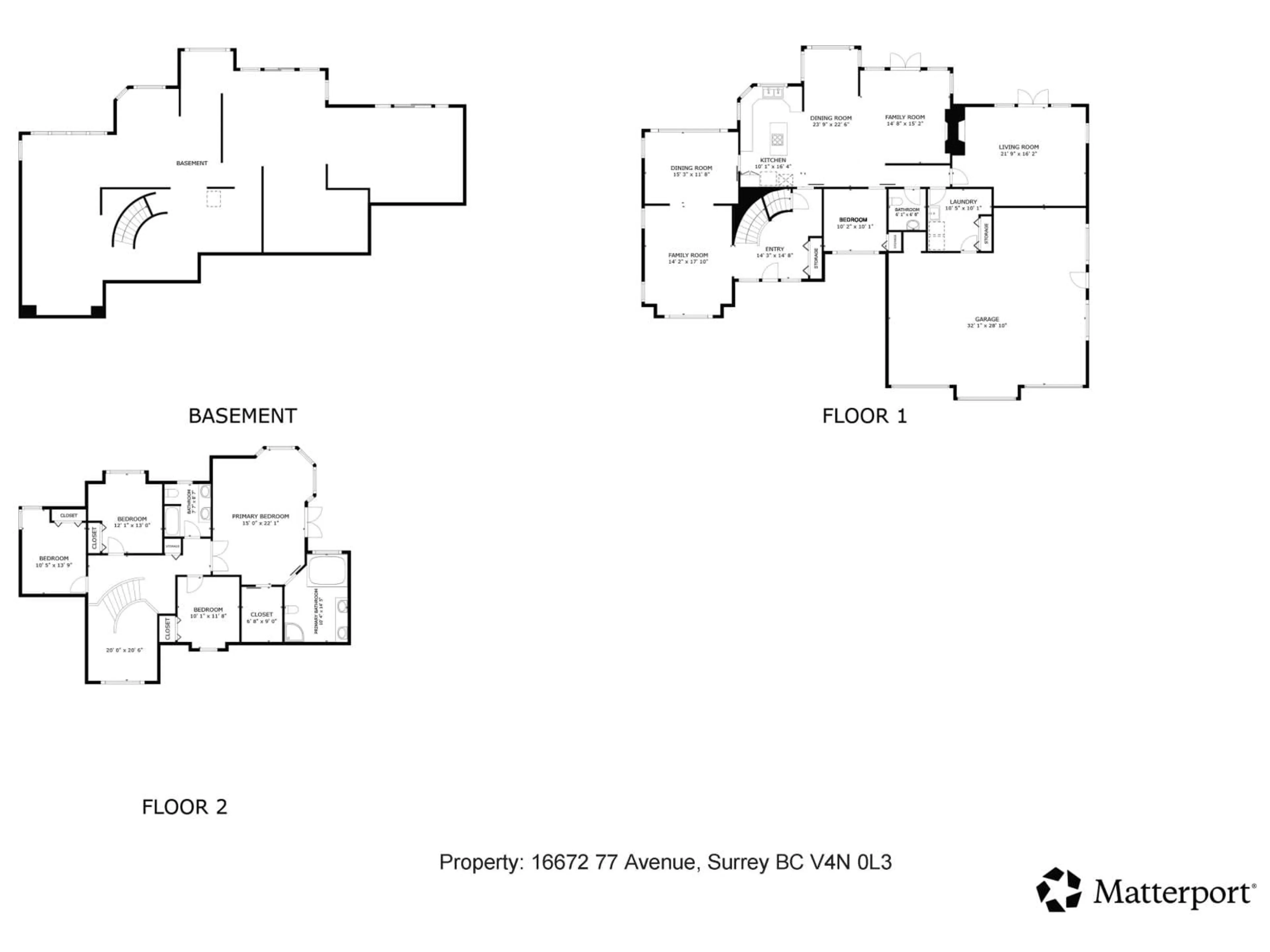 Floor plan for 16672 77 AVENUE, Surrey British Columbia V3S8G1