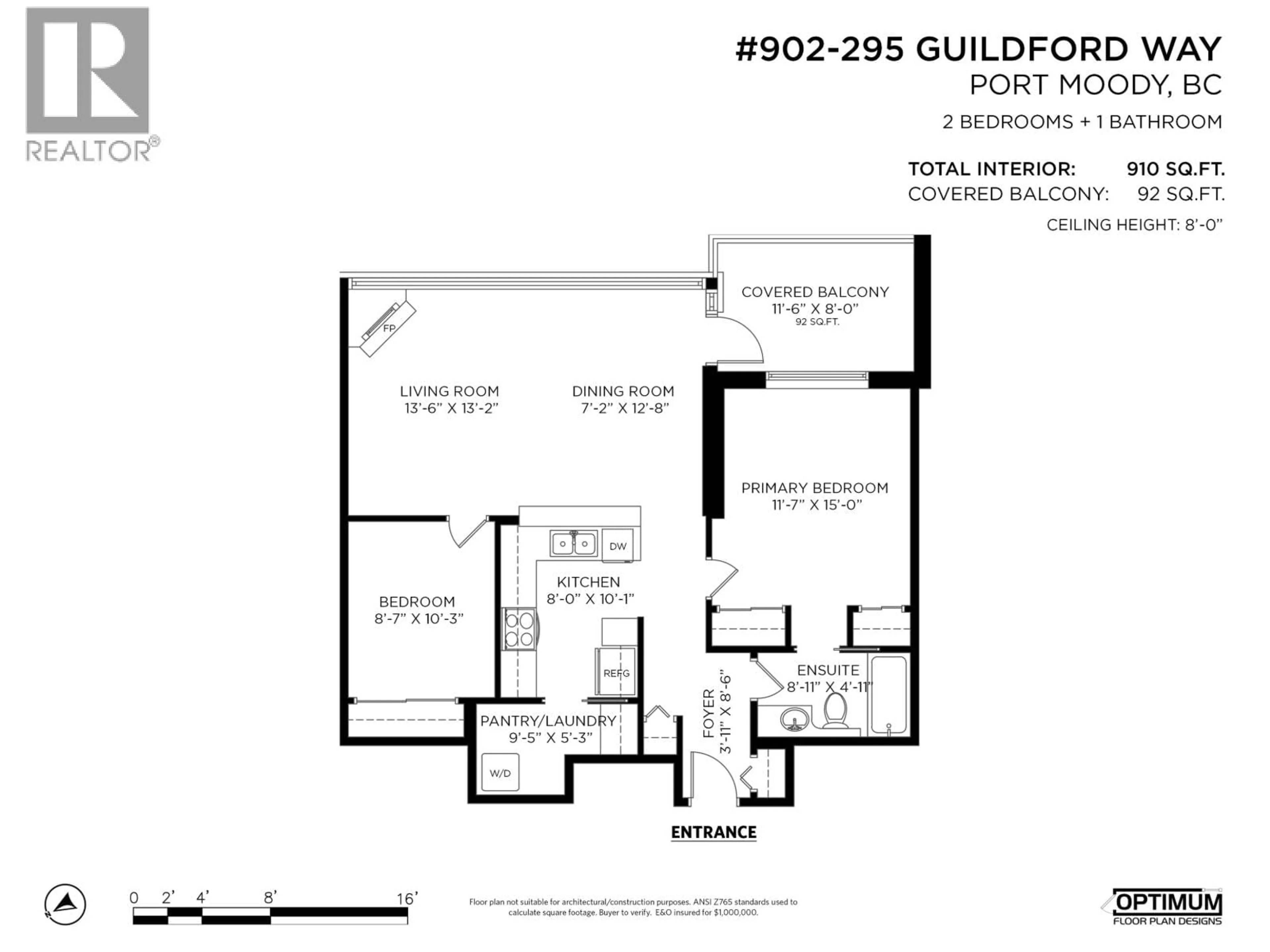 Floor plan for 902 - 295 GUILDFORD WAY, Port Moody British Columbia V3H5N3
