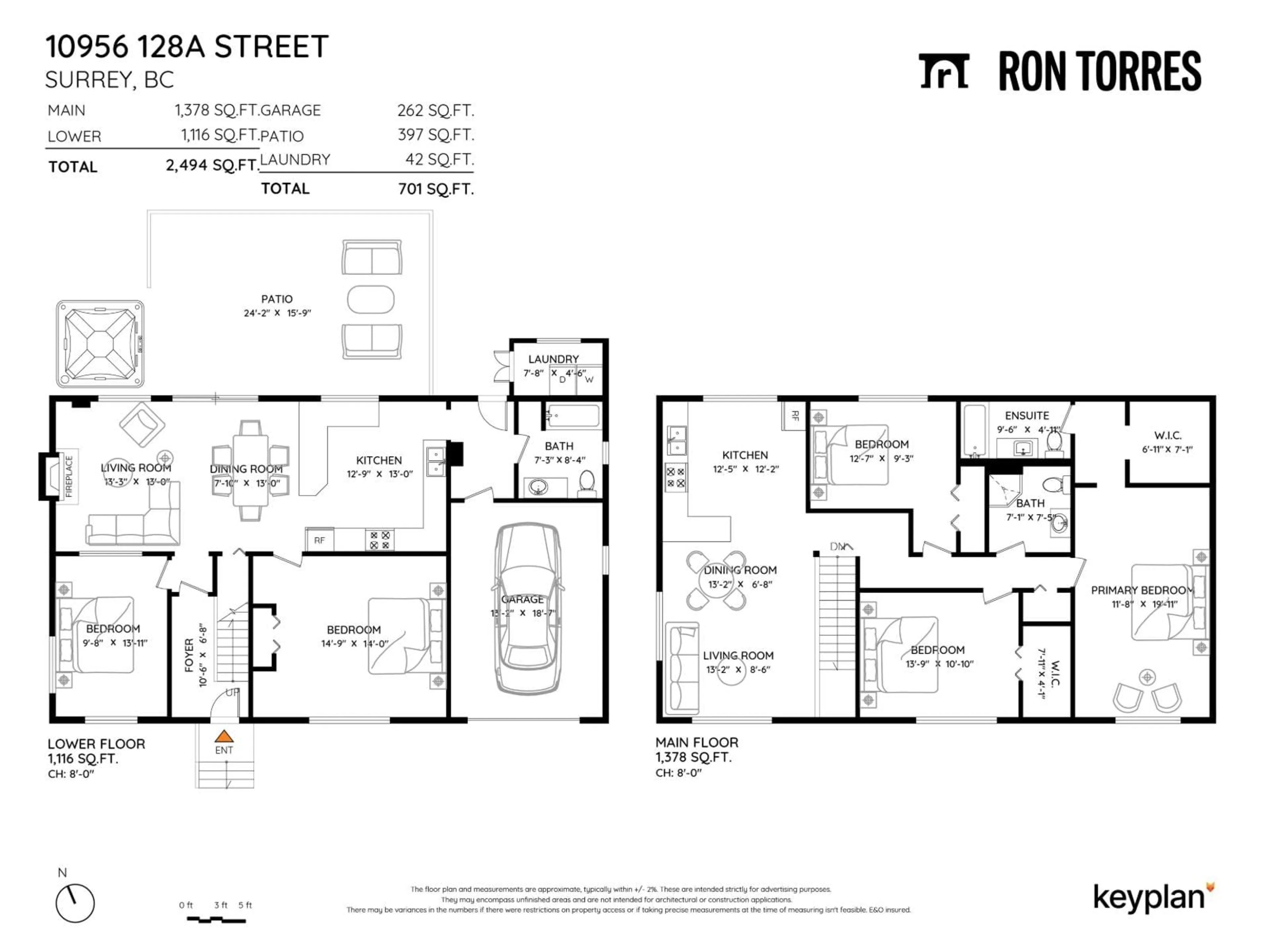Floor plan for 10956 128A STREET, Surrey British Columbia V3T3G2