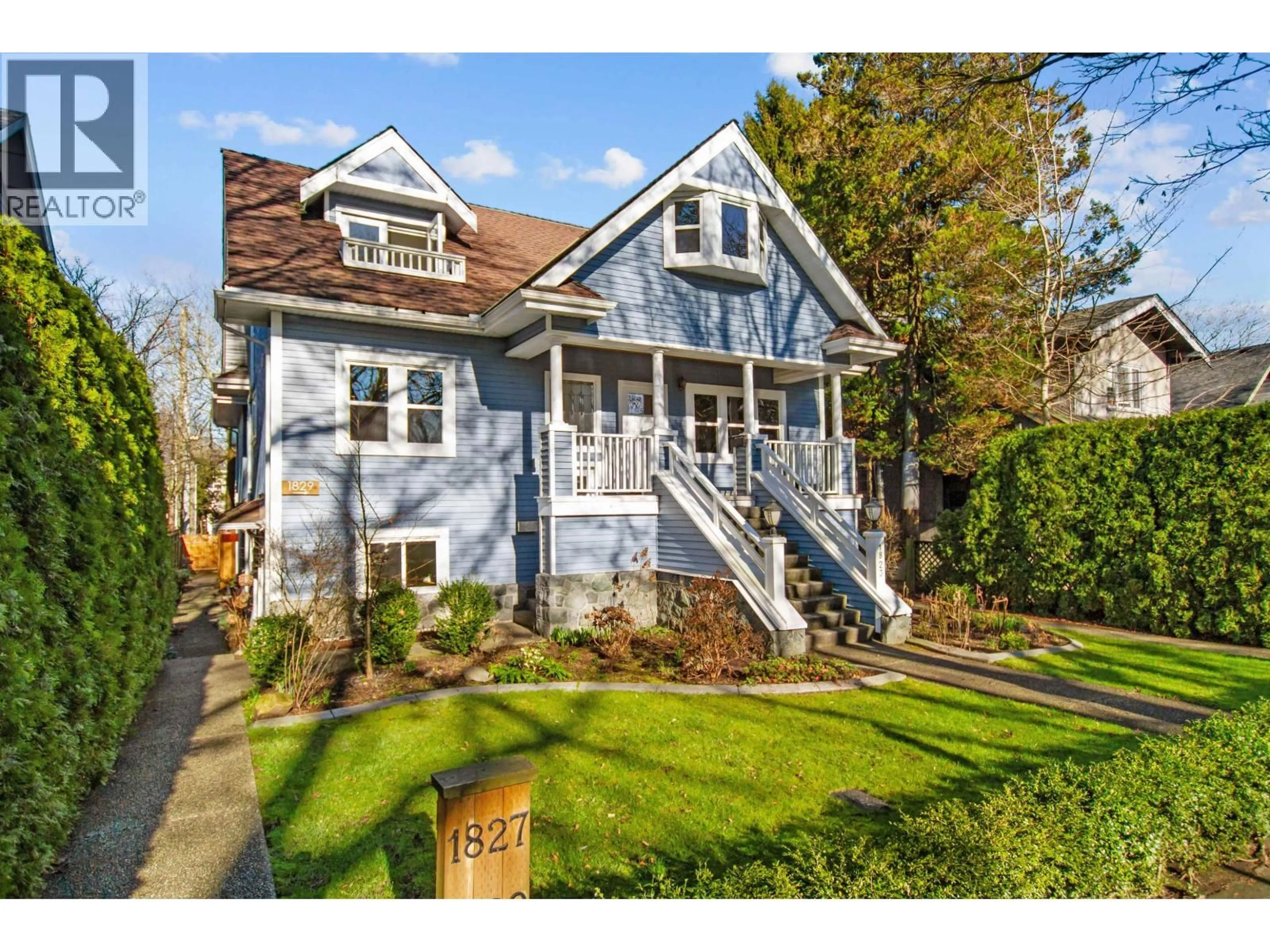 Home with vinyl exterior material, street for 1829 13TH AVENUE, Vancouver British Columbia V6J2H4