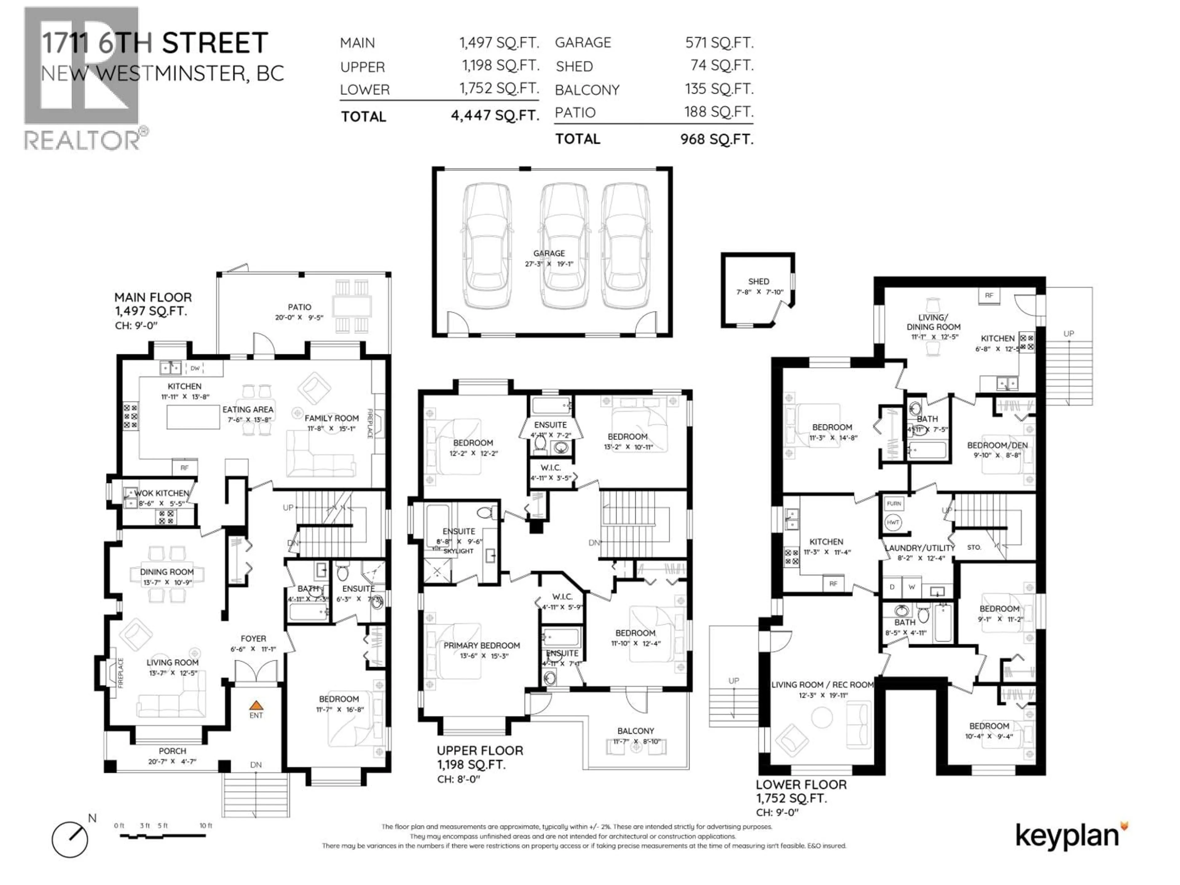 Floor plan for 1711 SIXTH AVENUE, New Westminster British Columbia V3M2C8