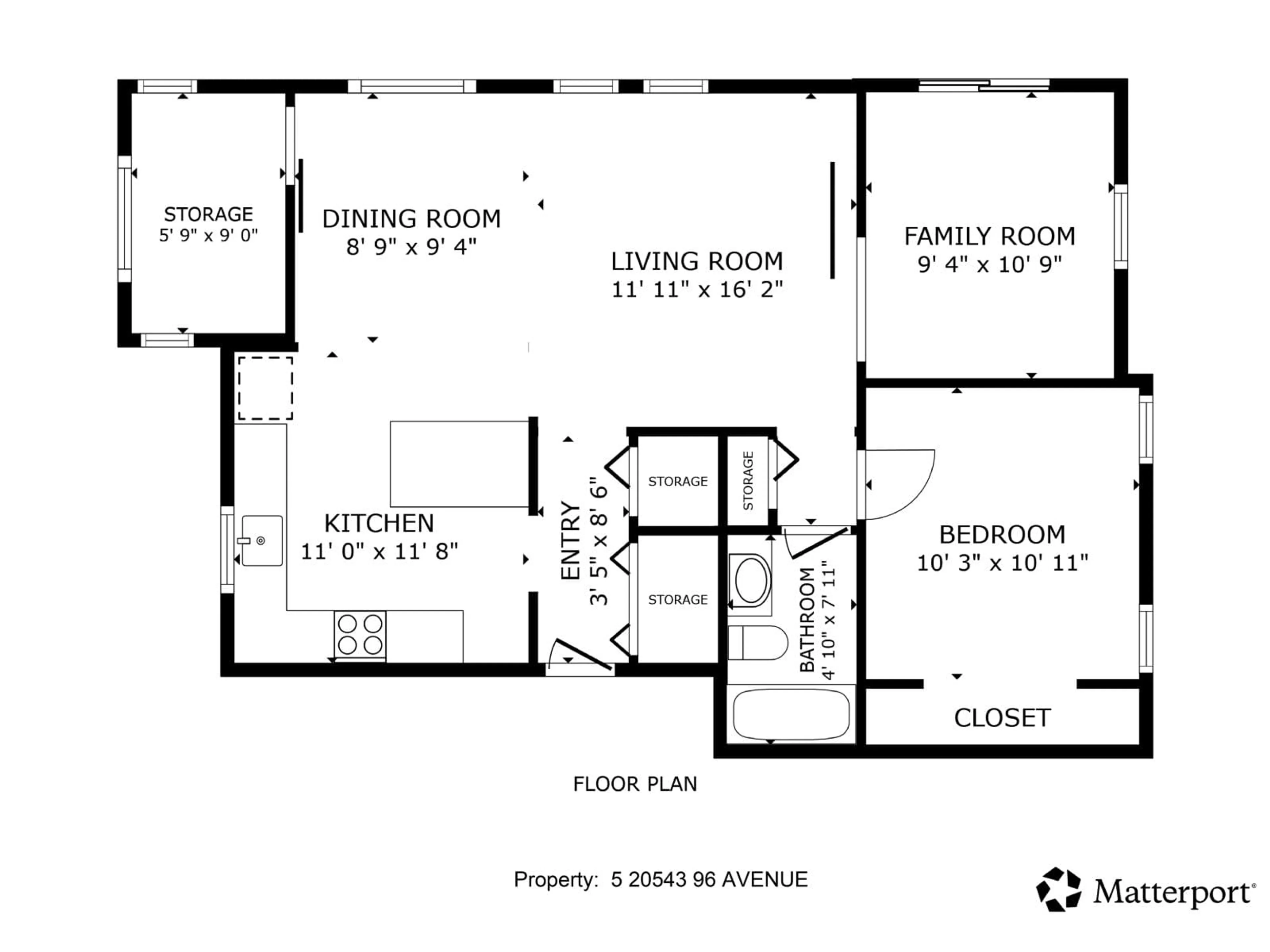 Floor plan for 5 - 20543 96 AVENUE, Langley British Columbia V1M3W3