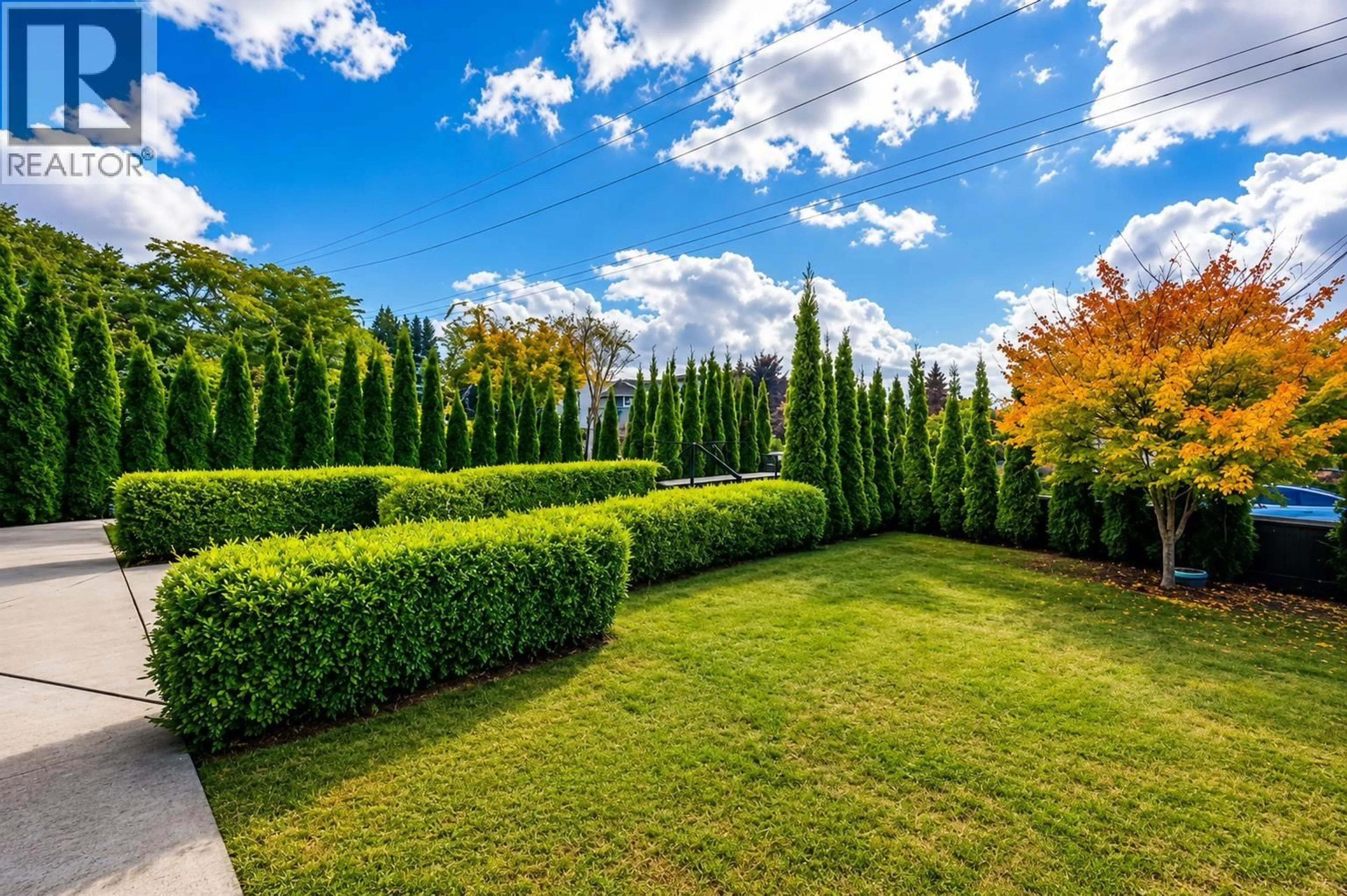 A pic from outside/outdoor area/front of a property/back of a property/a pic from drone, forest/trees view for 6585 HALIFAX STREET, Burnaby British Columbia V5B2P9