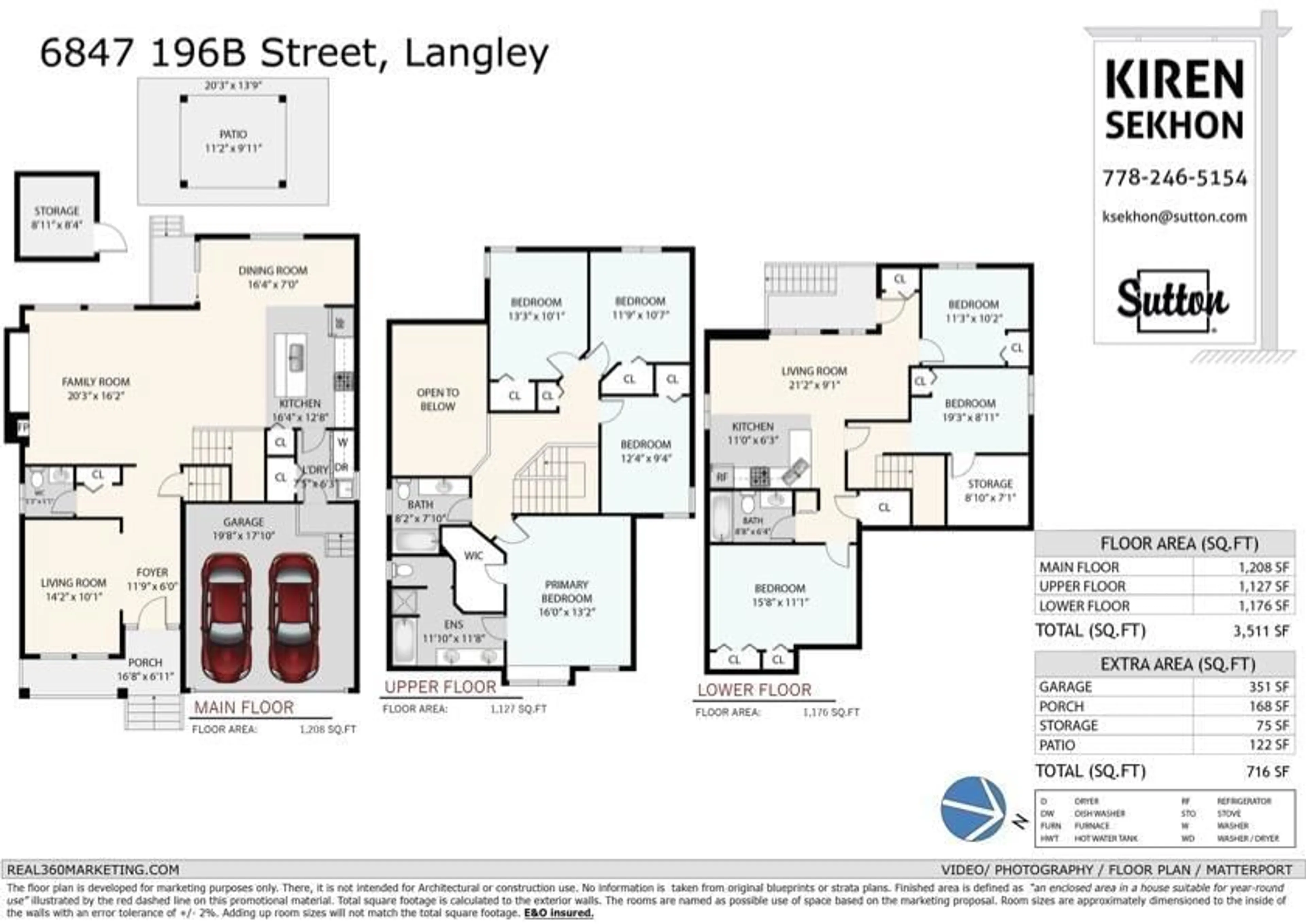 Floor plan for 6847 196B STREET, Langley British Columbia V2Y3H2