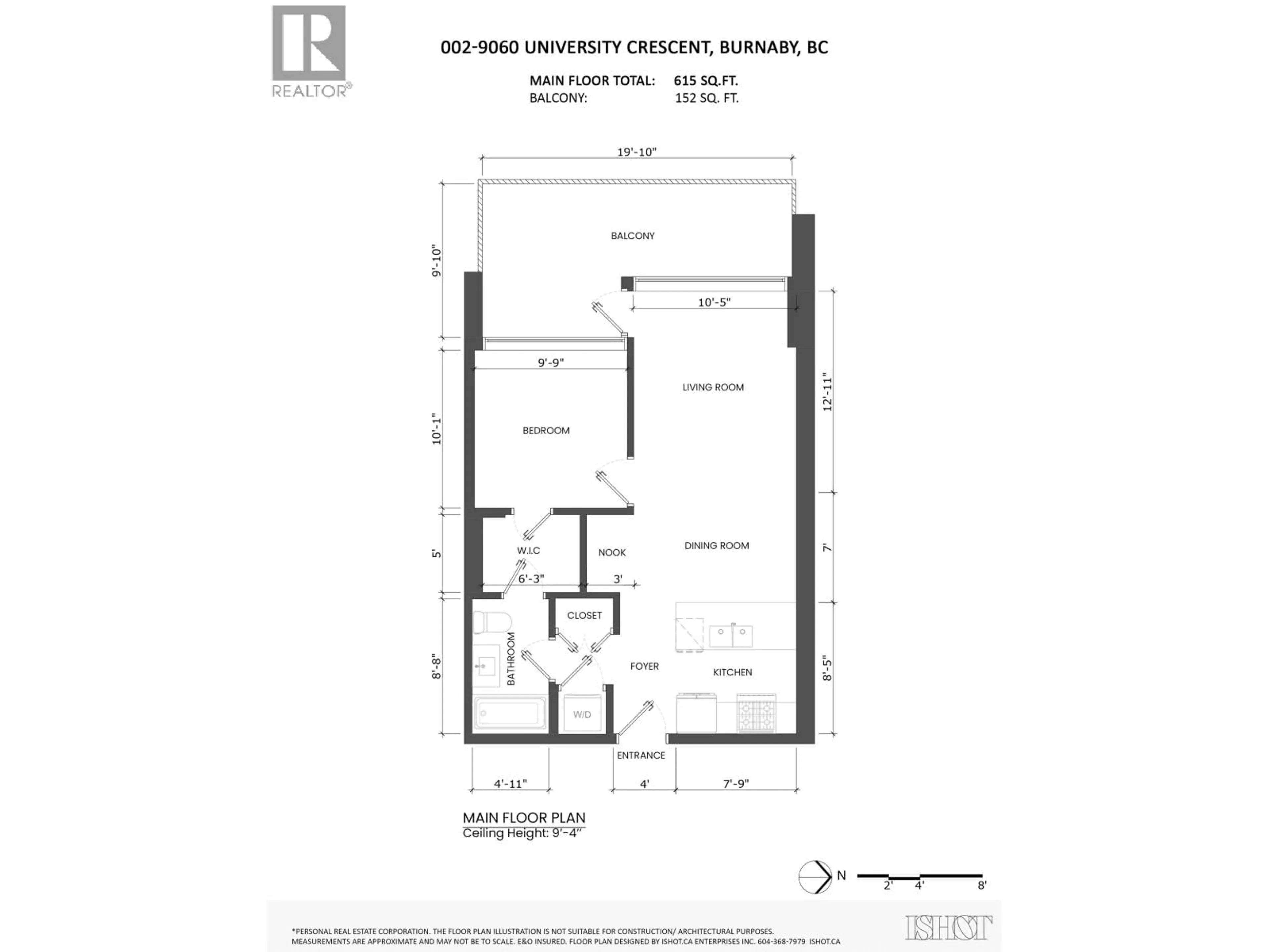 Floor plan for 002 - 9060 UNIVERSITY CRESCENT, Burnaby British Columbia V5A0E1