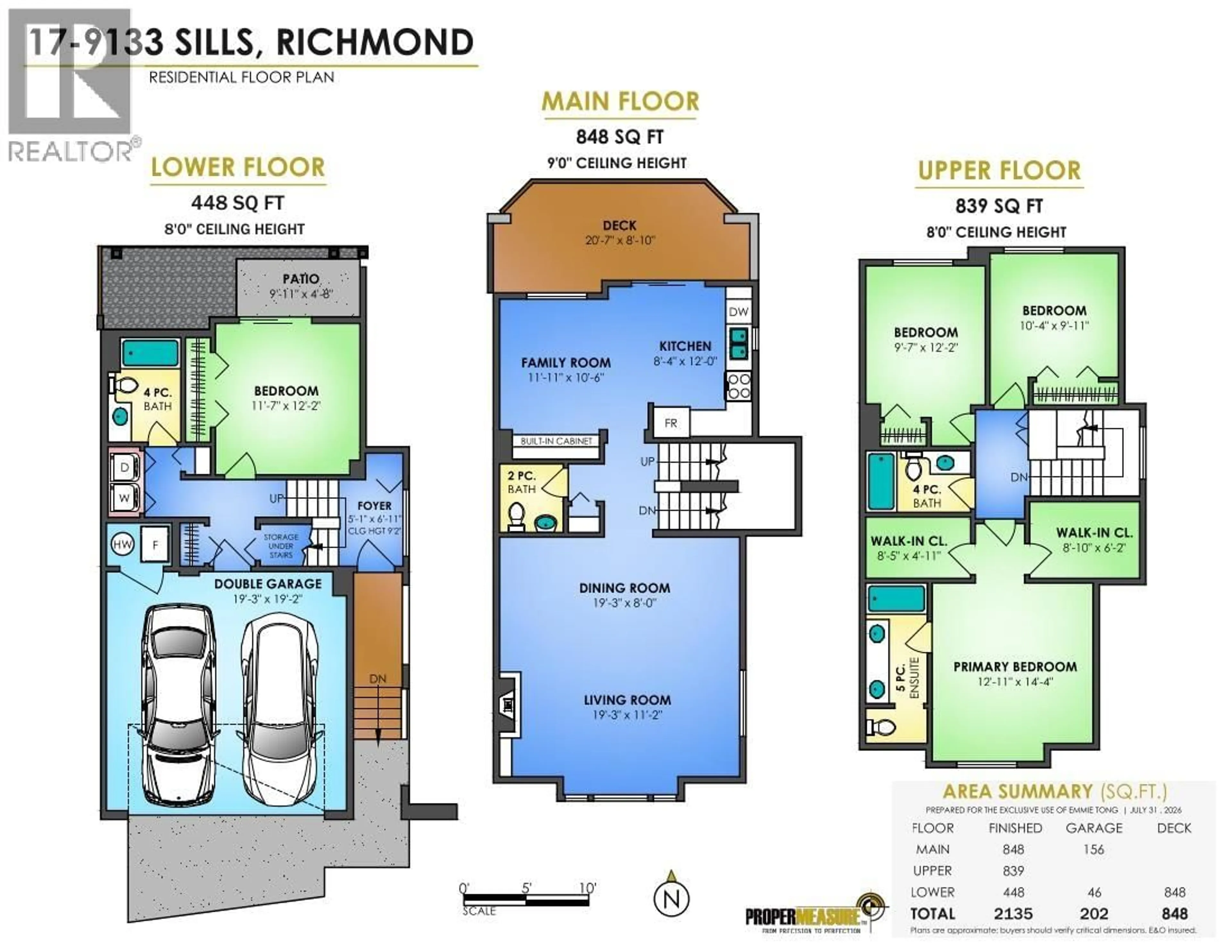 Floor plan for 17 - 9133 SILL AVENUE, Richmond British Columbia V6Y4H6
