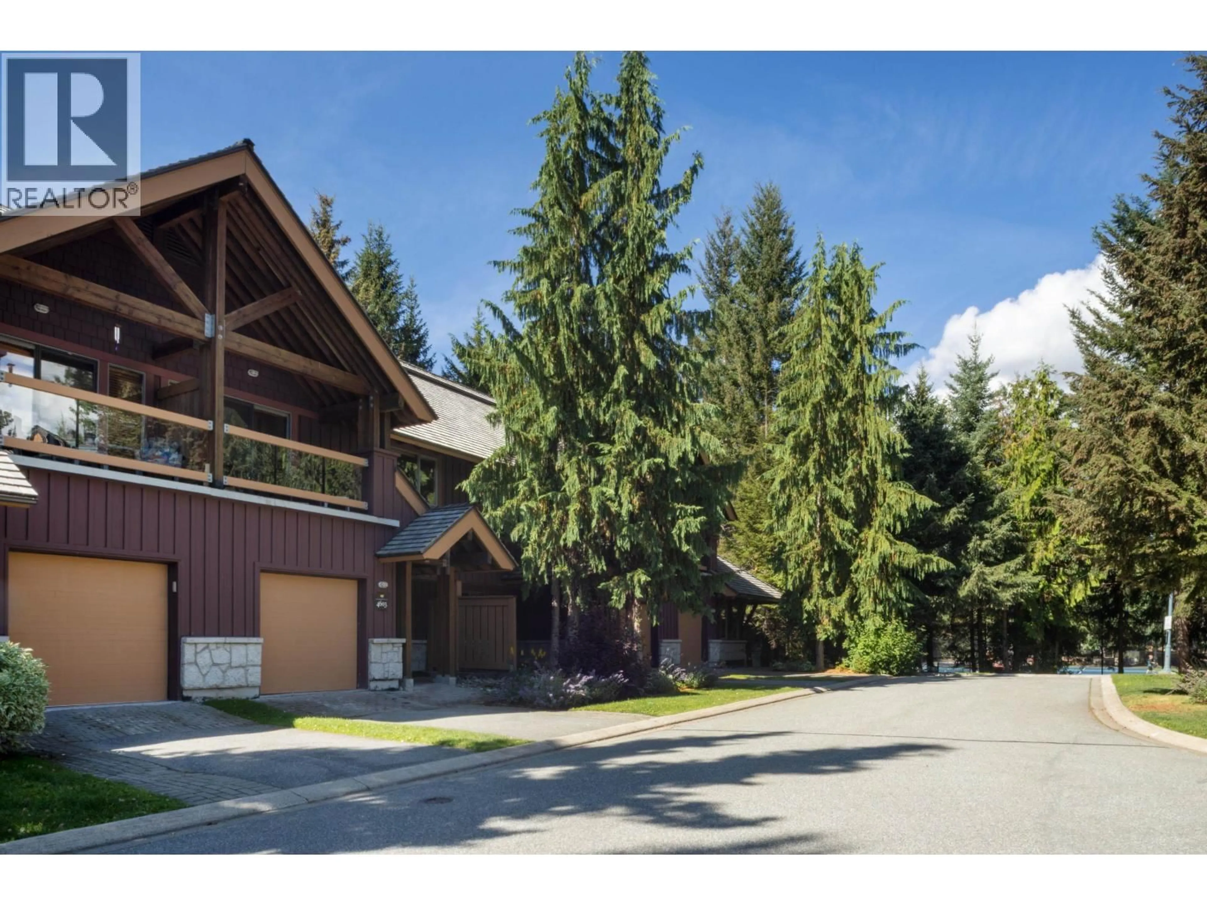 A pic from outside/outdoor area/front of a property/back of a property/a pic from drone, mountain view for 4603 MONTEBELLO PLACE, Whistler British Columbia V8E0Z4