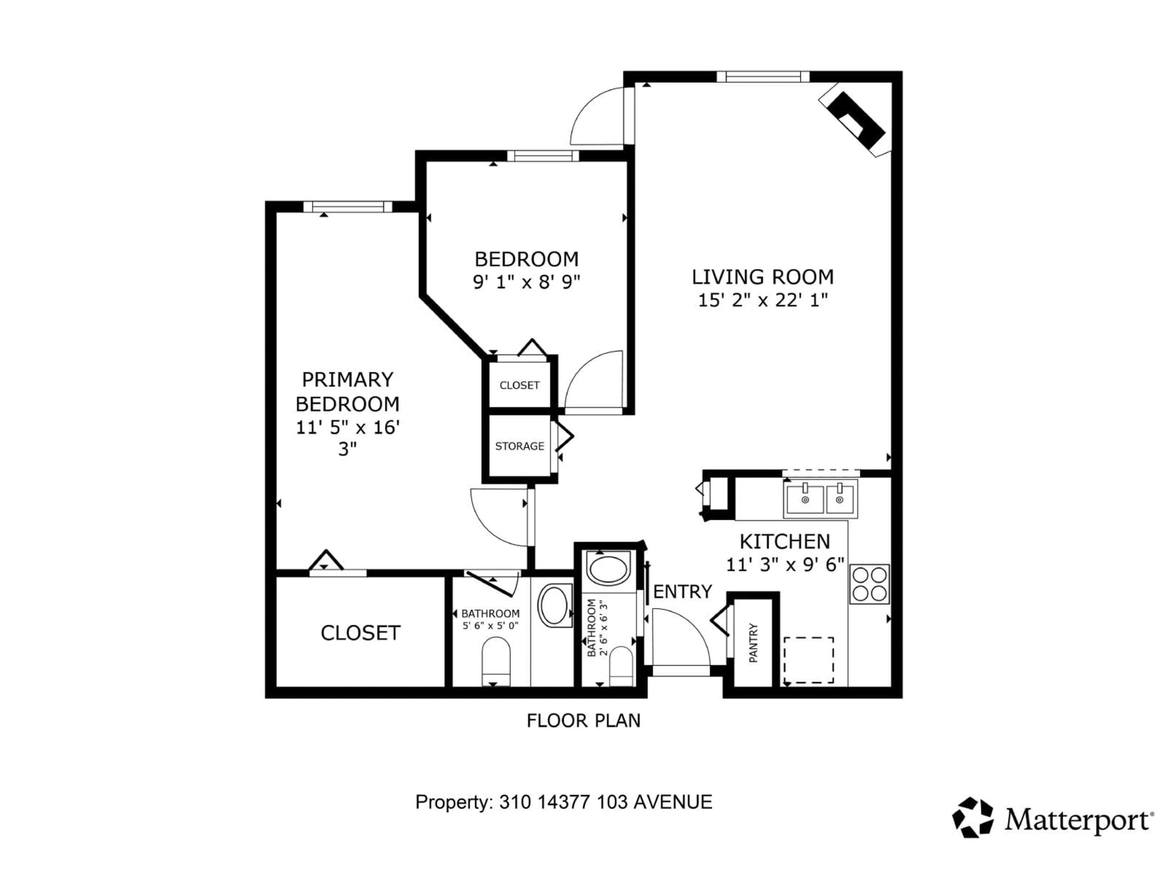 Floor plan for 310 - 14377 103 AVENUE, Surrey British Columbia V3T5V5