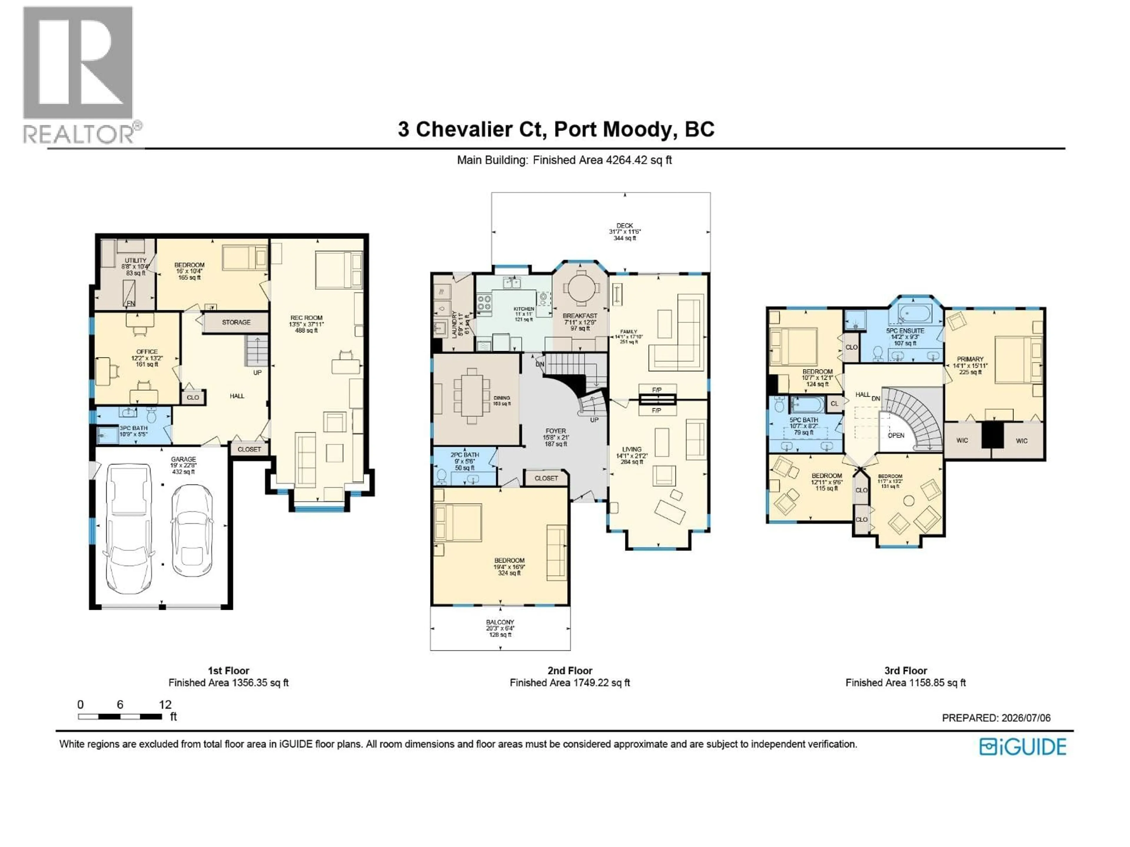 Floor plan for 3 CHEVALIER COURT, Port Moody British Columbia V3H4L3