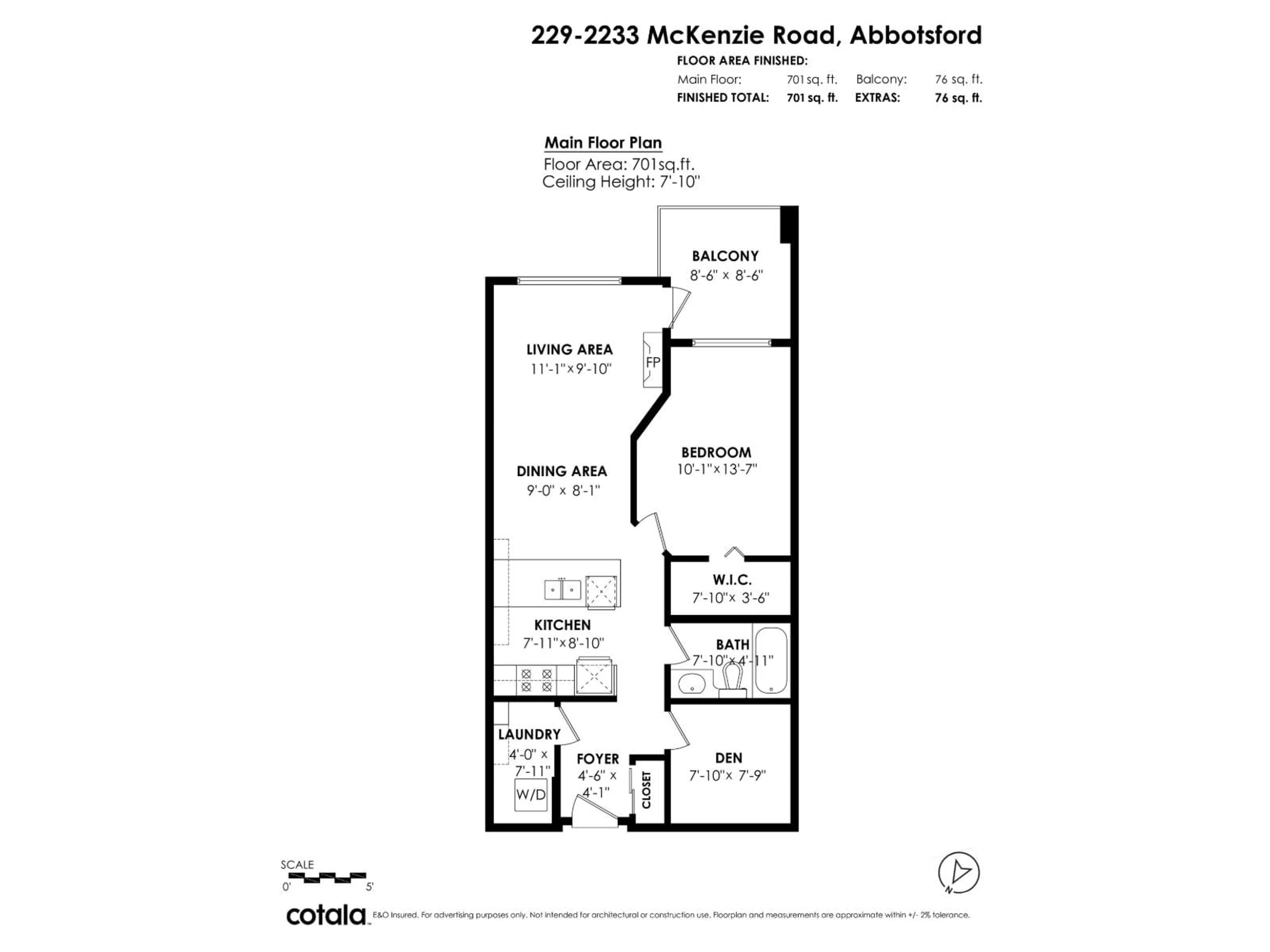 Floor plan for 229 - 2233 MCKENZIE ROAD, Abbotsford British Columbia V2S4A1