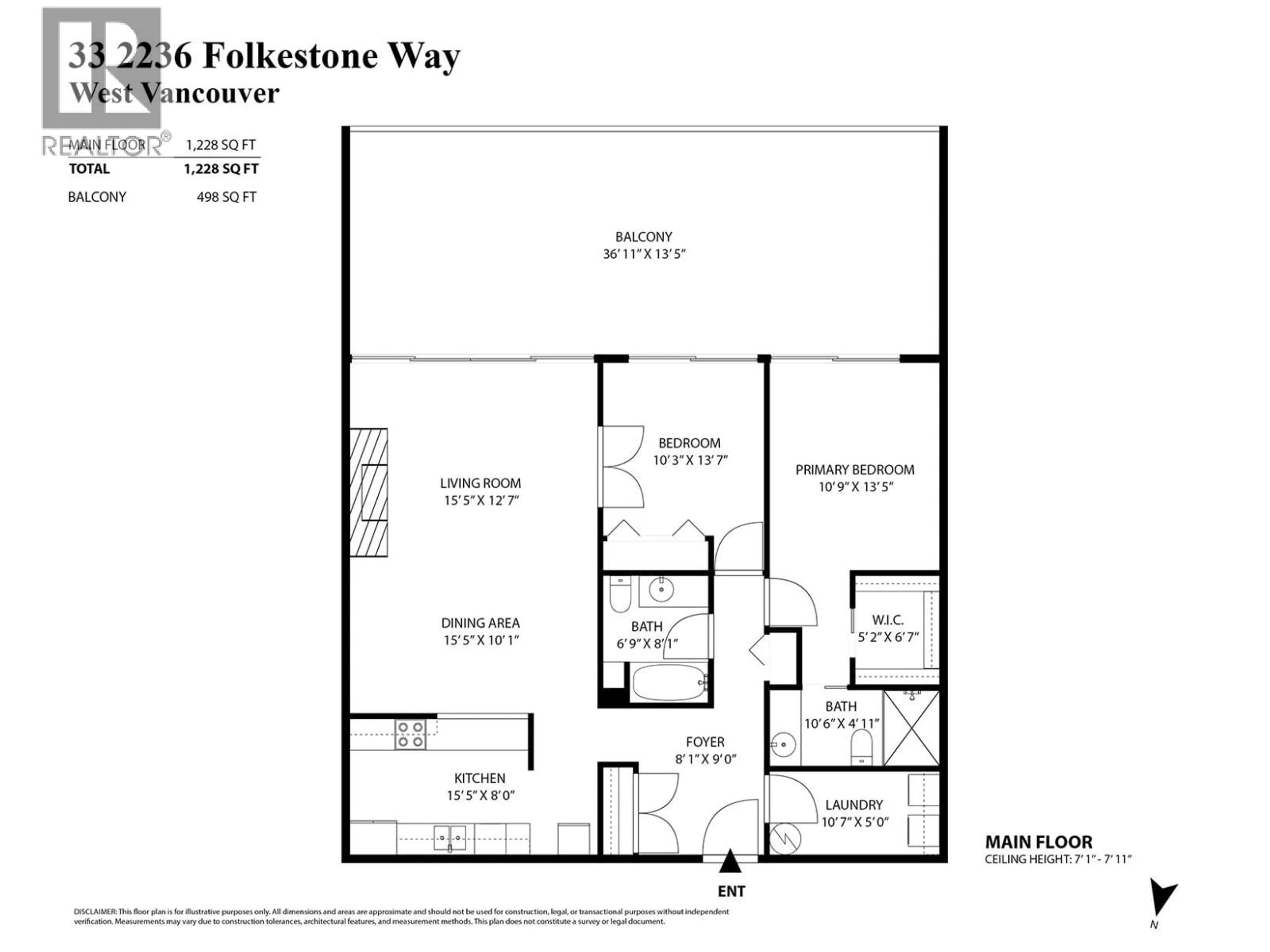 Floor plan for 33 - 2236 FOLKESTONE WAY, West Vancouver British Columbia V7S2X7