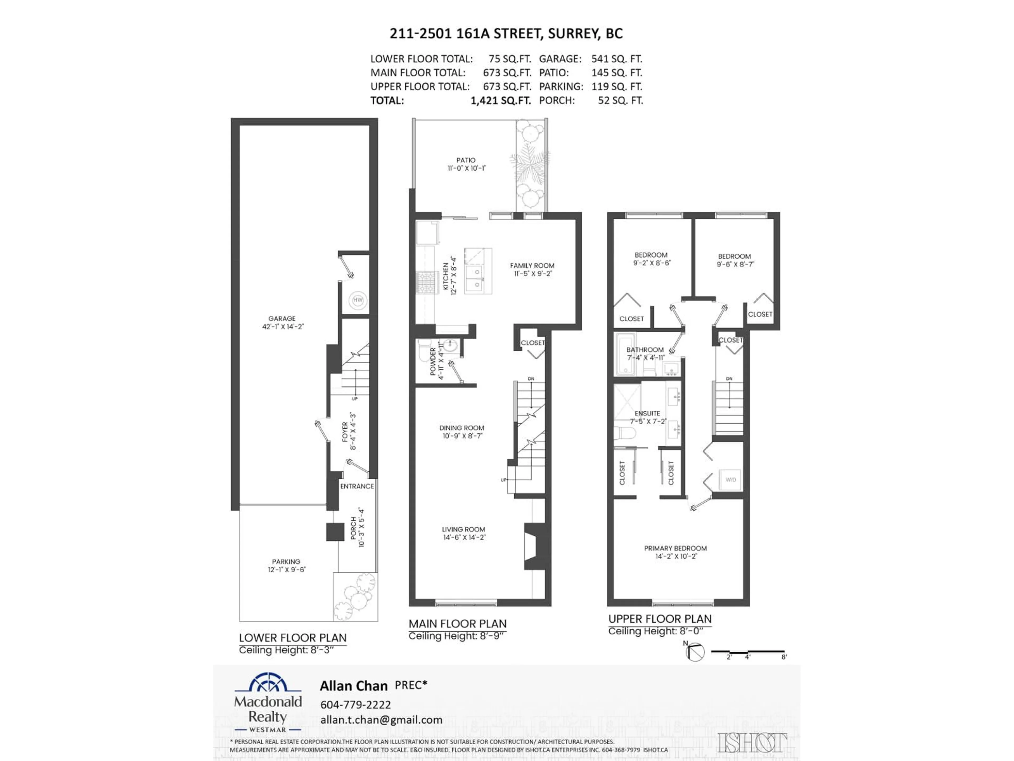 Floor plan for 211 - 2501 161A STREET, Surrey British Columbia V3Z7Y6