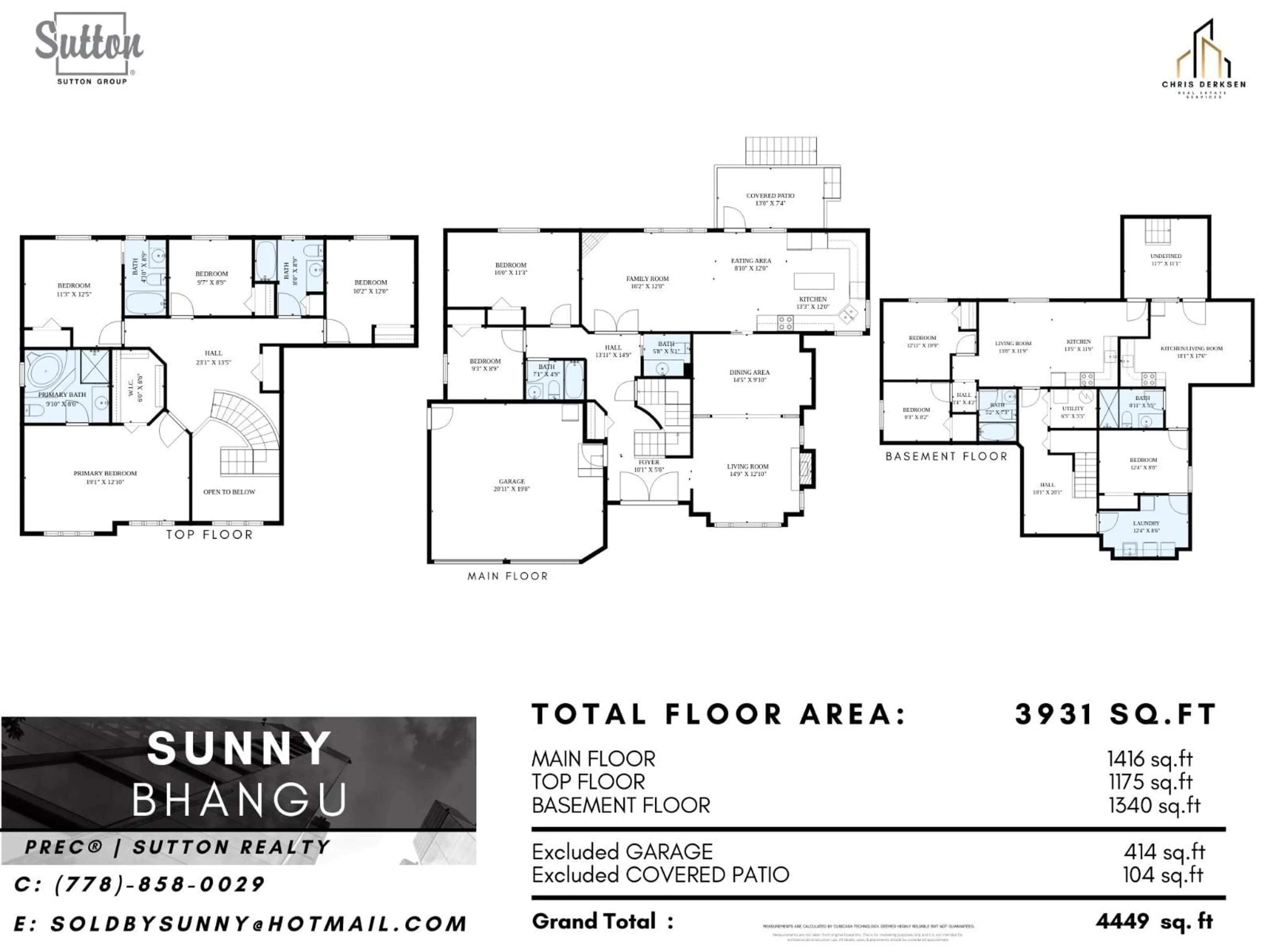 Floor plan for 12865 63A AVENUE, Surrey British Columbia V3X3S9