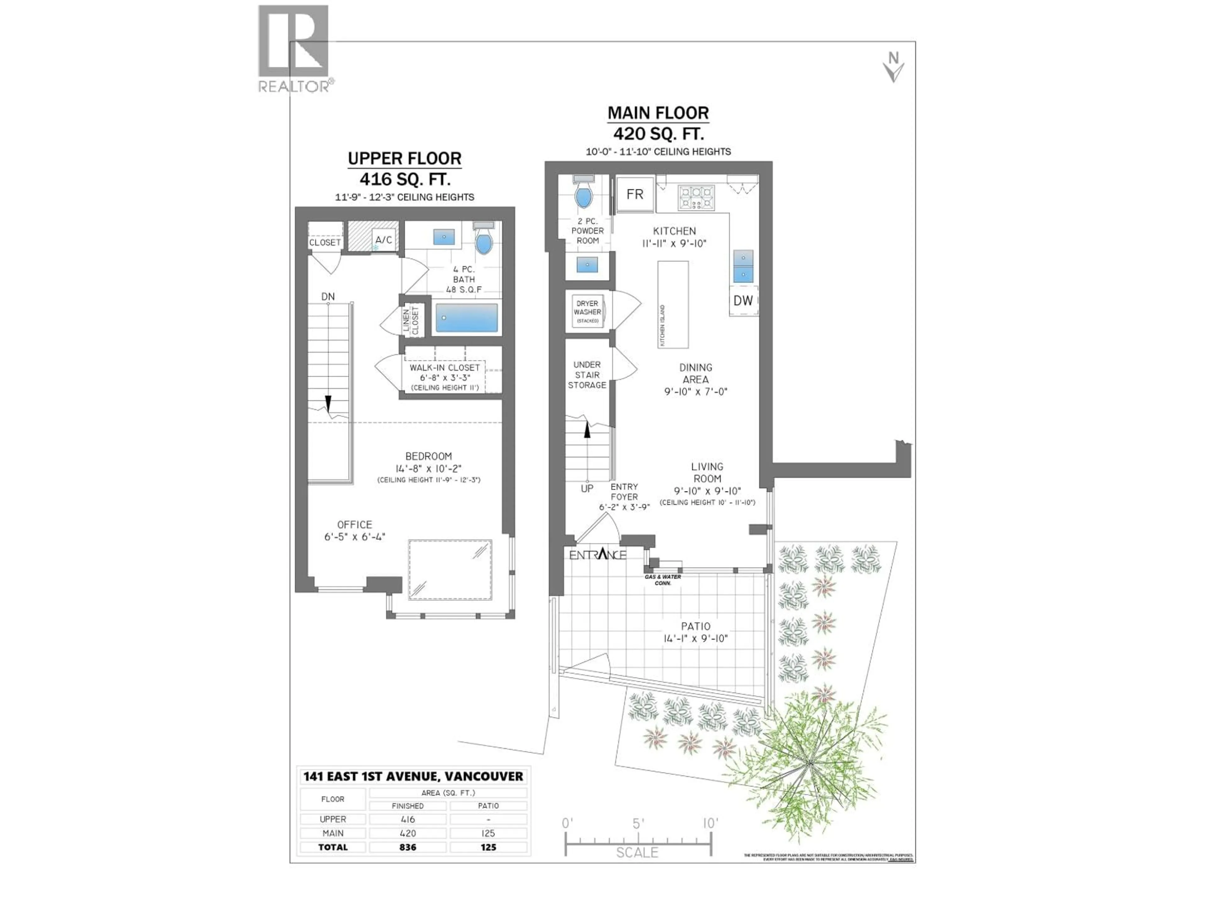 Floor plan for 141 1ST AVENUE, Vancouver British Columbia V6A0E8
